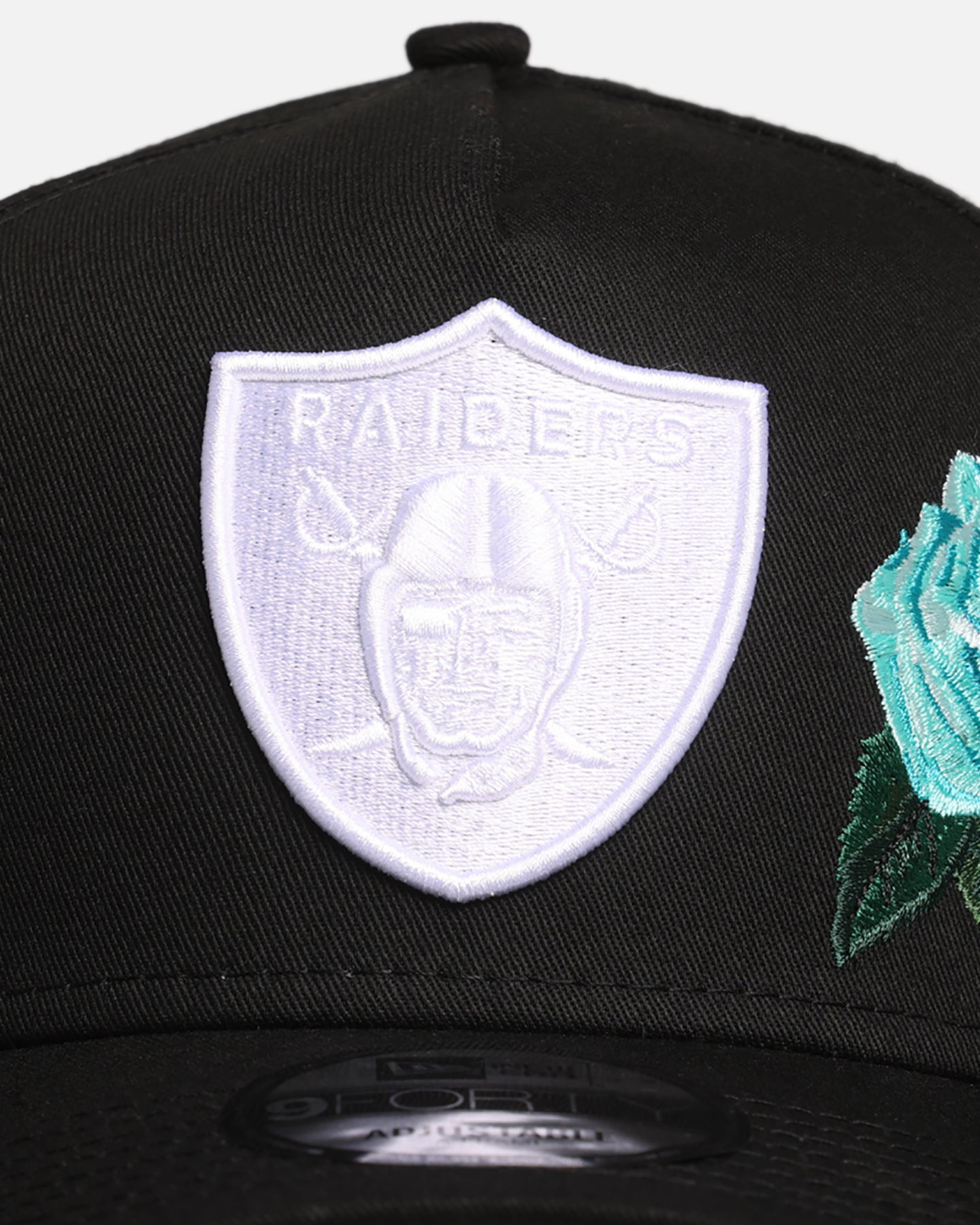 New Era Las Vegas Raiders 'Aqua Rose Embroidery' 9FORTY A-Frame Snapback Black/Aqua、mySite、zt4zffjzw