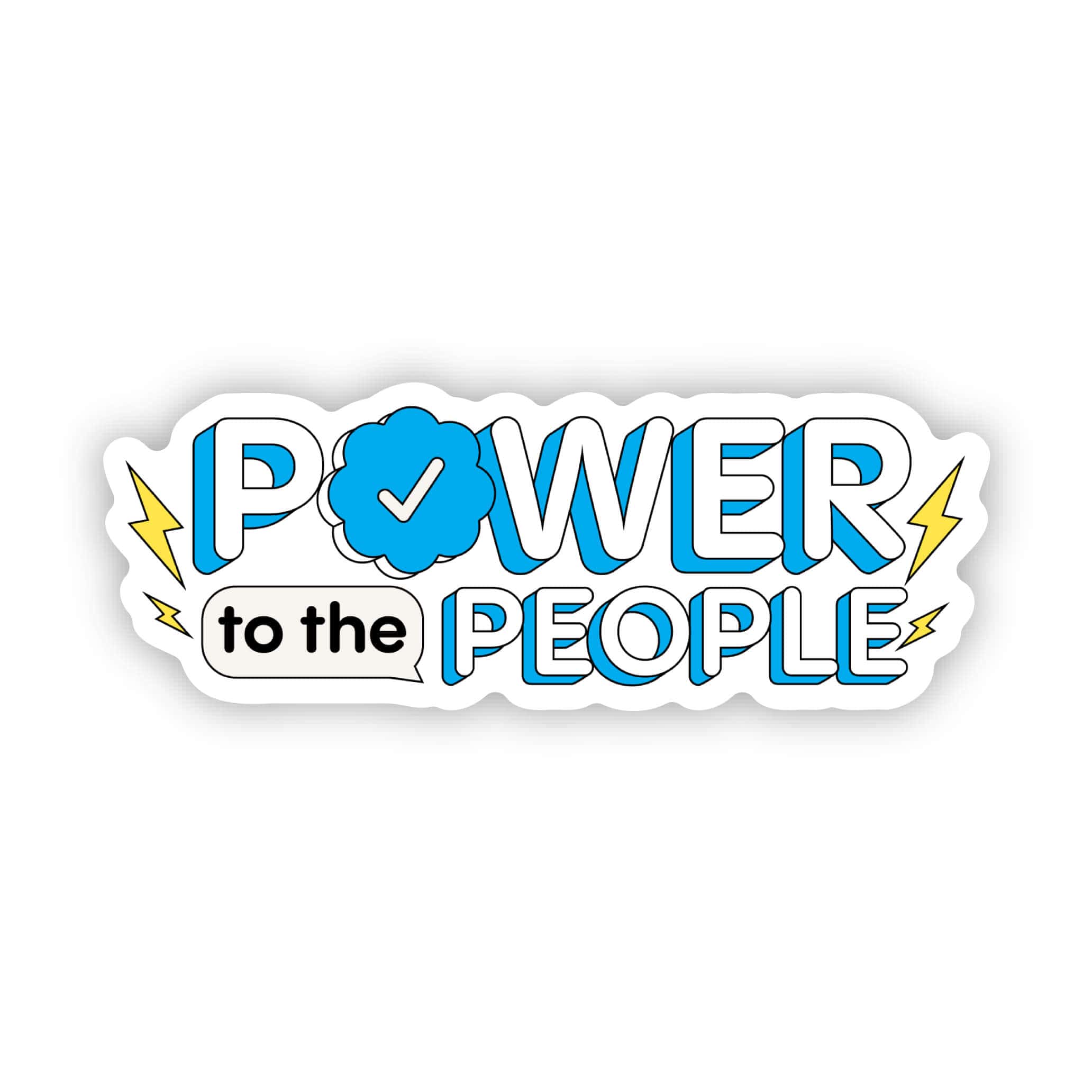  Power To The People Blue Sticker、mySite、ghnorth