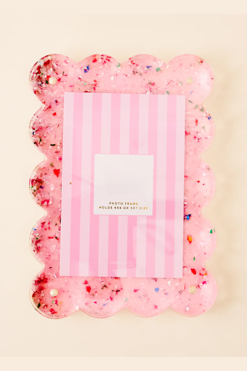 Confetti Pink Mini Acrylic Frame Magnet、mySite、hinf8tx79