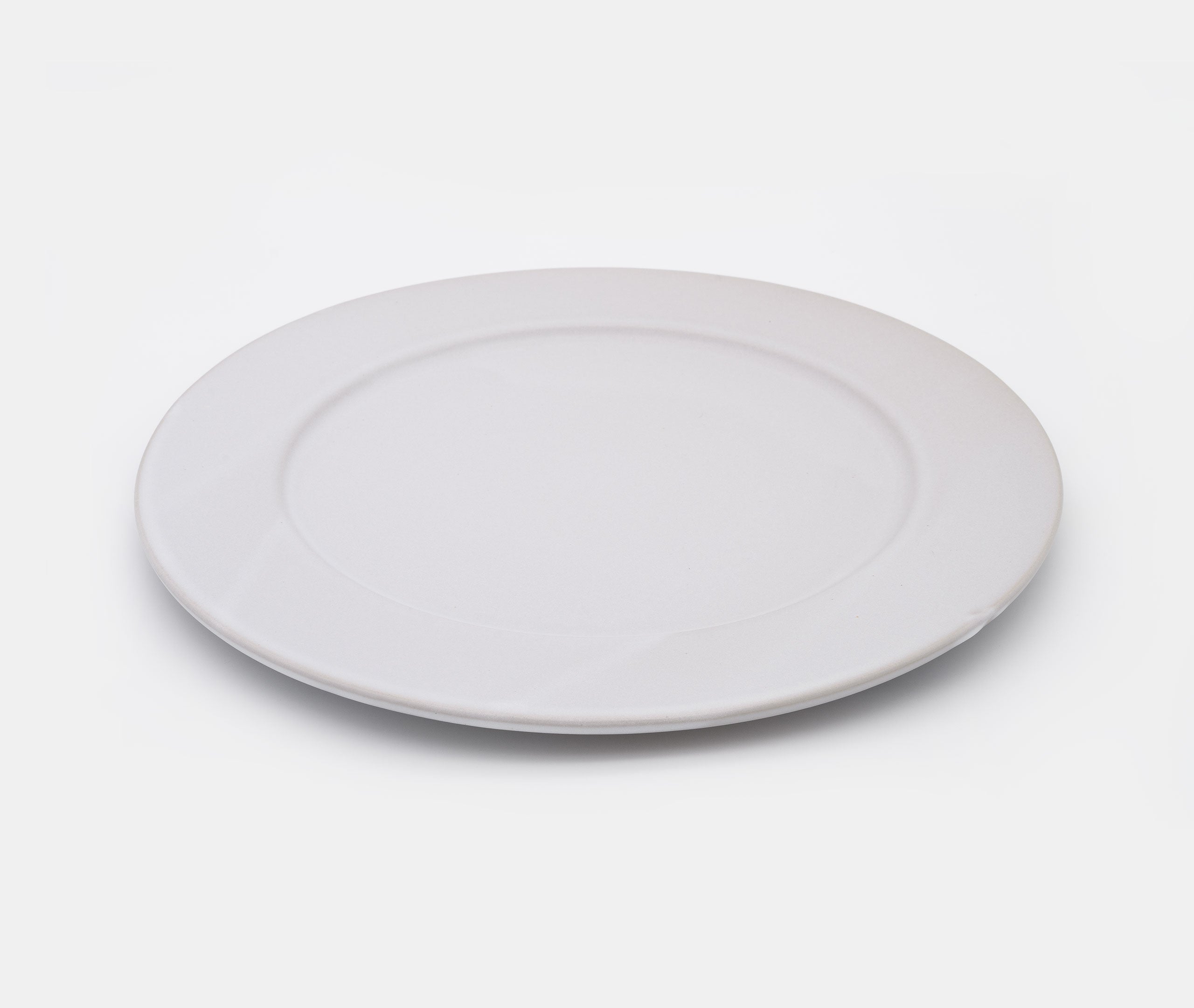 Glazed Stoneware Plate Medium - White、mySite、topwebapps