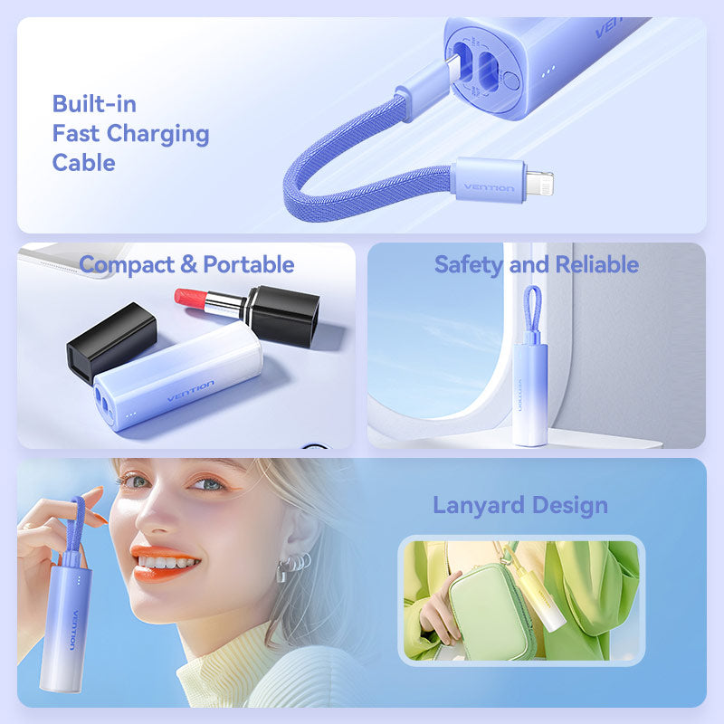 Vention 5000mAh Power Bank 20W、mySite、fannypackpong