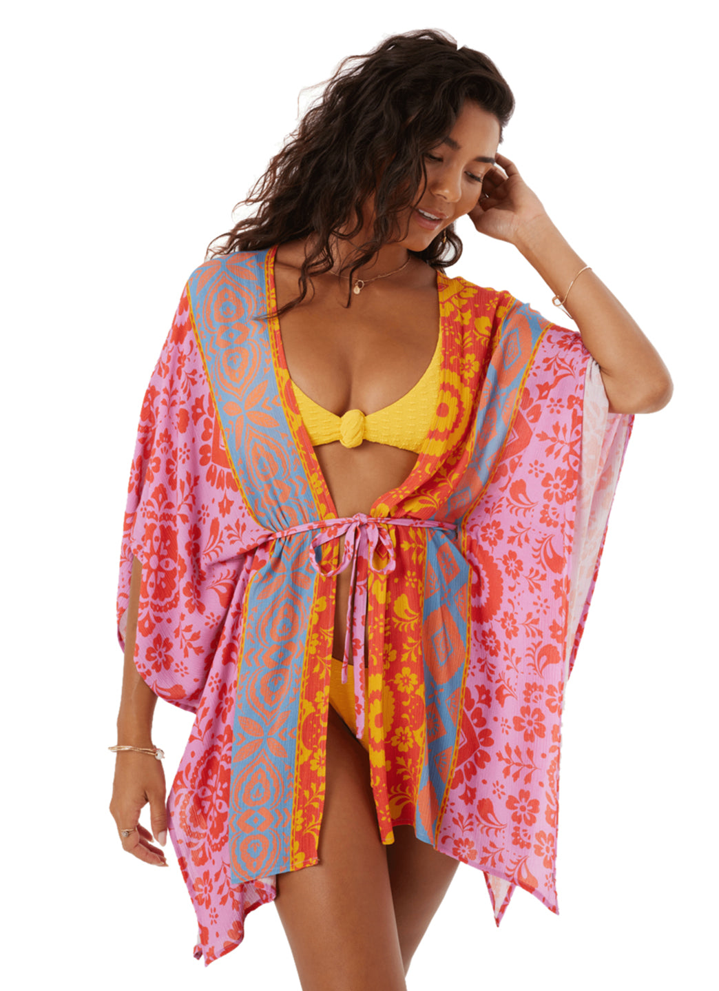 Roxy Women's Wanderer Kimono Cover Up、mySite、noshort