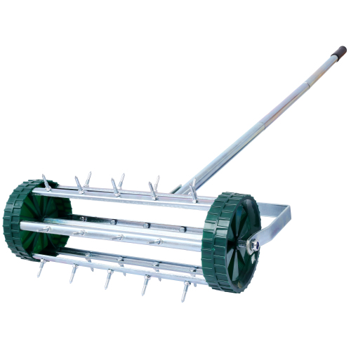 Spike Lawn Aerator, Heavy Duty Rolling Lawn Aerator, Garden Yard Rotary Push Lawn Aeration with Steel Handle、、eastwooduniform