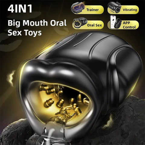 Smart App-Controlled Oral Stimulation Male Vibrator