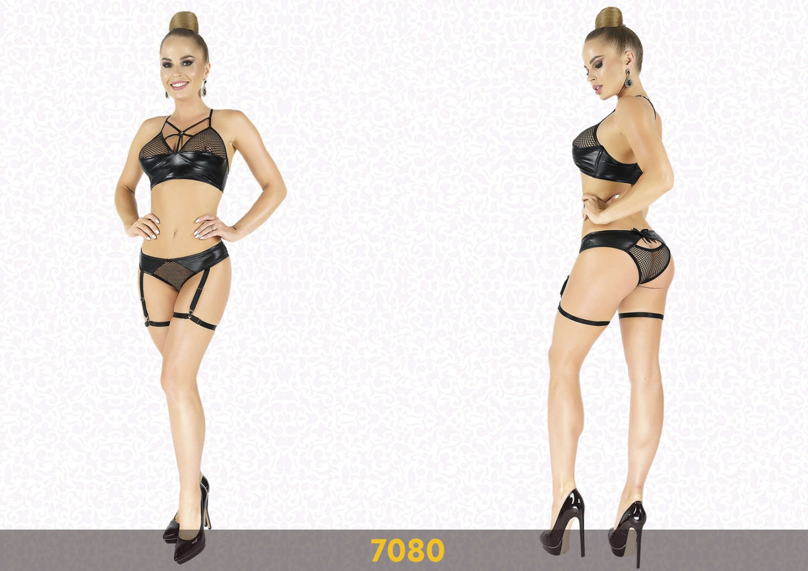 Elawin Lingerie | Latex Mesh Fetish Set、mySite、bottomscart