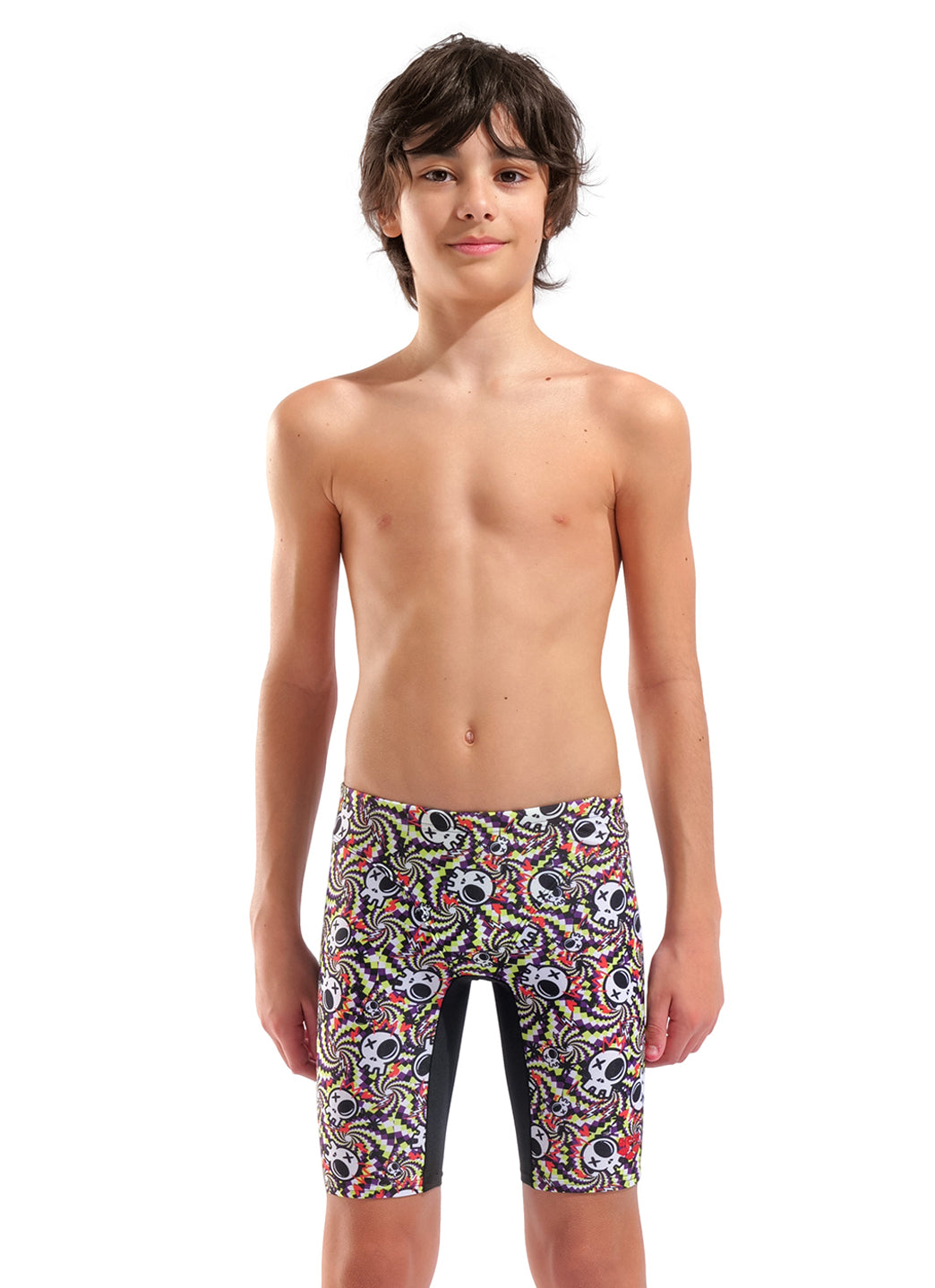 Arena Boys' Fun Skulls Jammer Swimsuit (Little Kid, Big Kid)、mySite、noshort