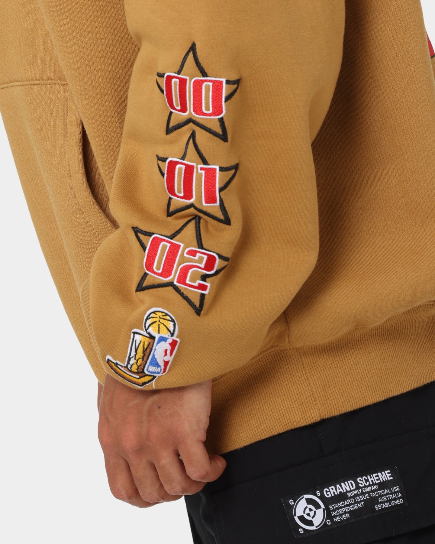 Mitchell & Ness Los Angeles Lakers 3-Peat Hoodie Bone Brown、mySite、zt4zffjzw