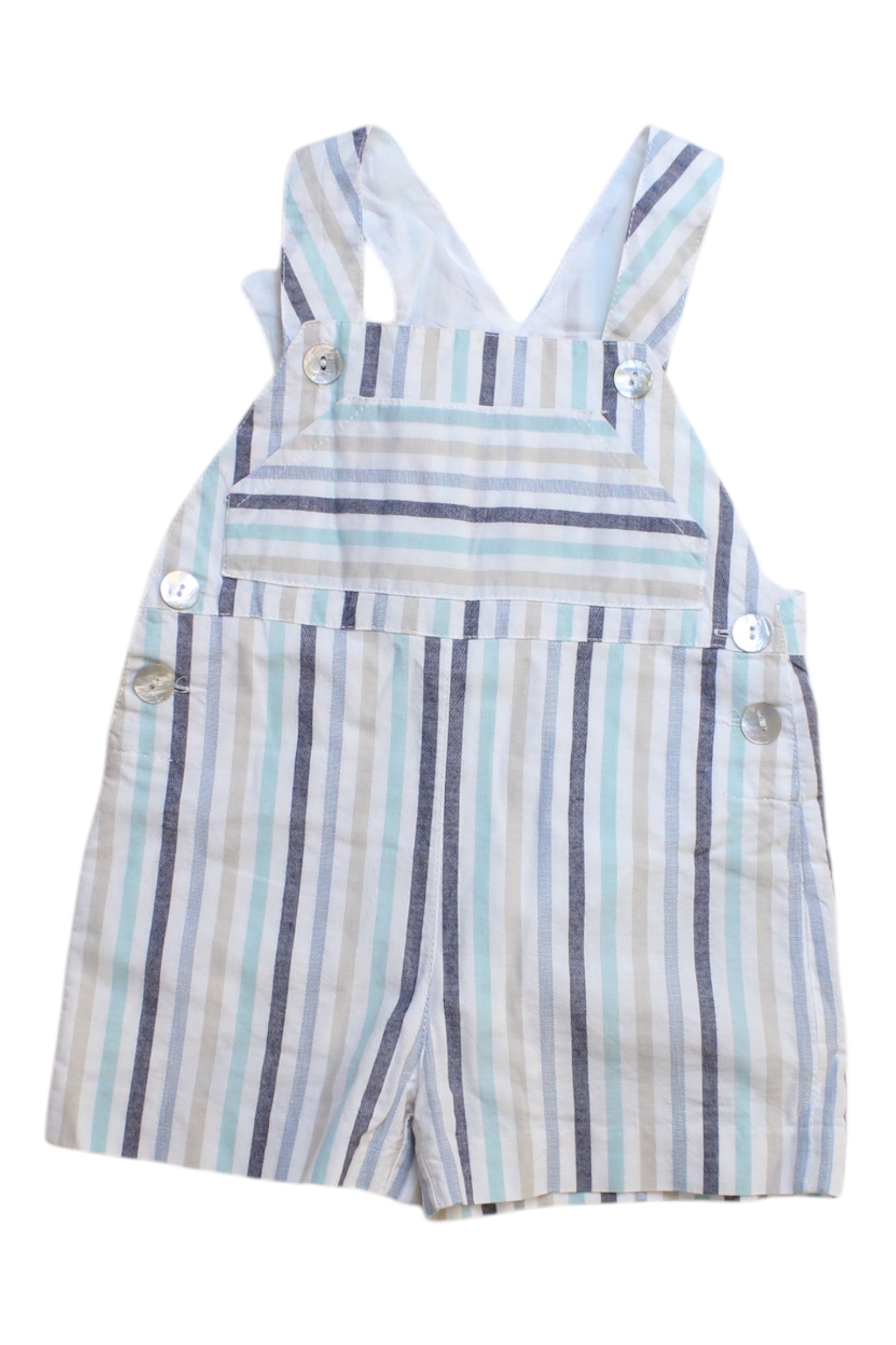 La Coqueta Striped Overall Shorts 6-12M、mySite、g9winljtr