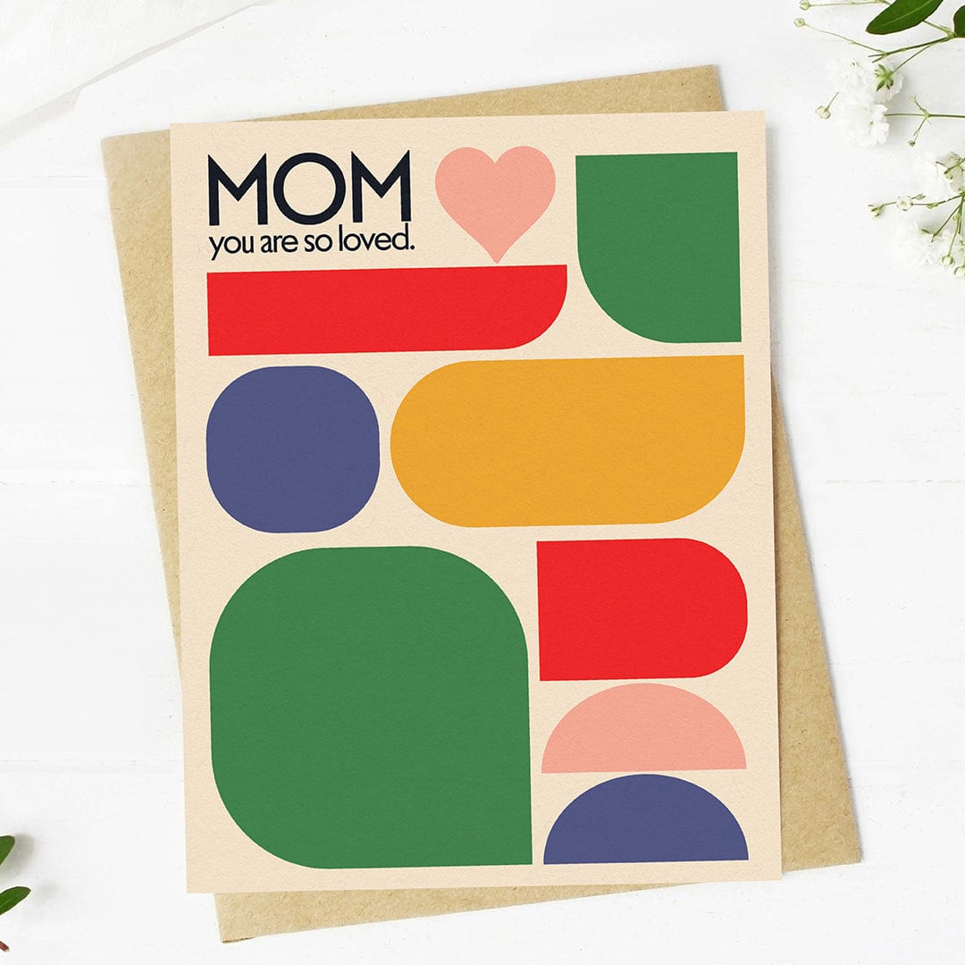  Mom, you are so loved Abstract Mother's Day Card、mySite、elrpsem3k