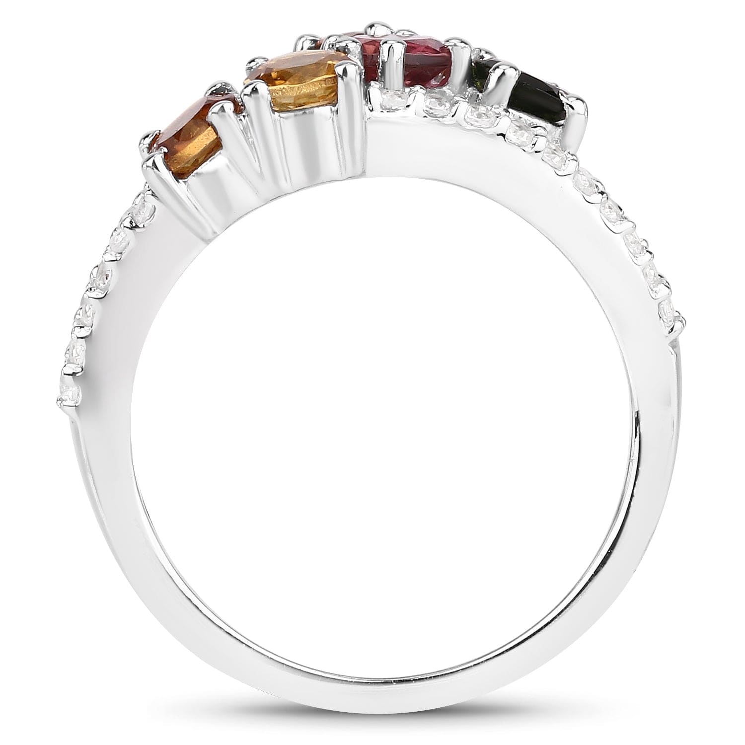 Multi-Colored Tourmaline Cocktail Ring in Sterling Silver-Colorful Beauty!、mySite、g9winljtr