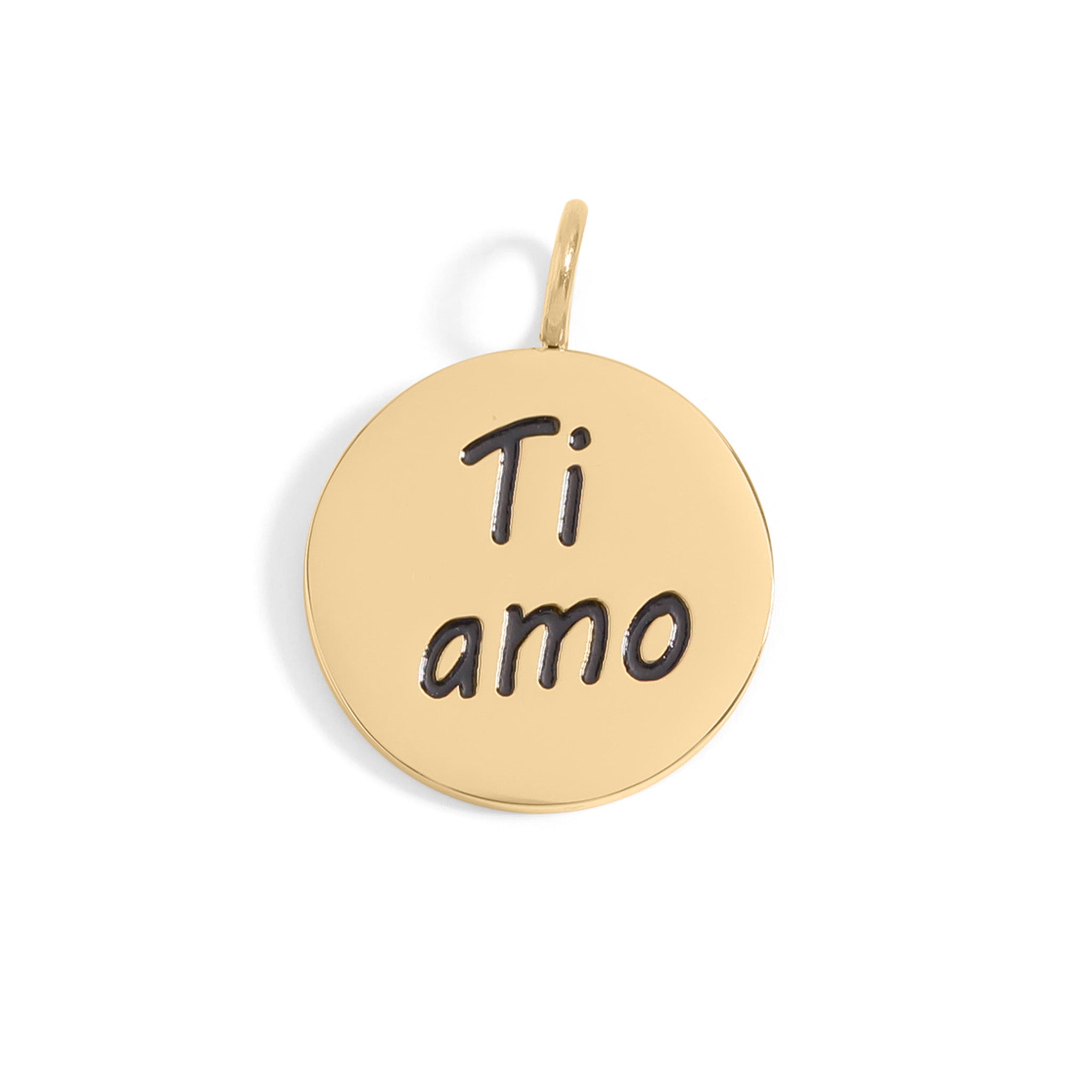 18K Gold PVD Stainless Steel I Love You Language Charm / PDL0260、mySite、dreamappss
