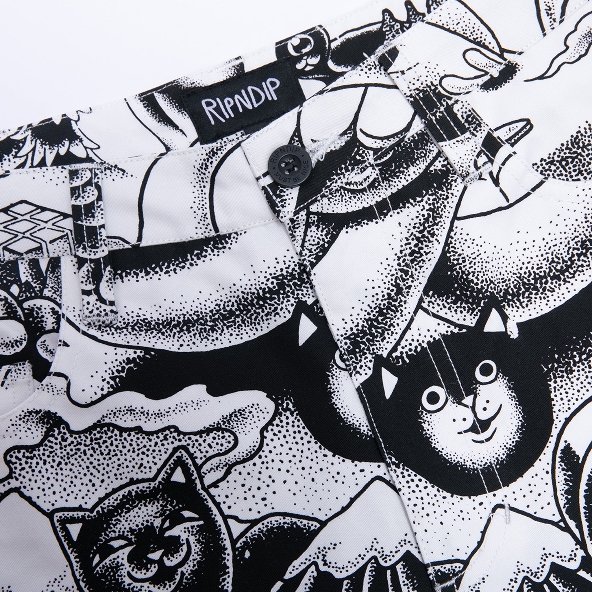  Dark Twisted Fantasy Twill Shorts (Black/White)、mySite、merchandisen