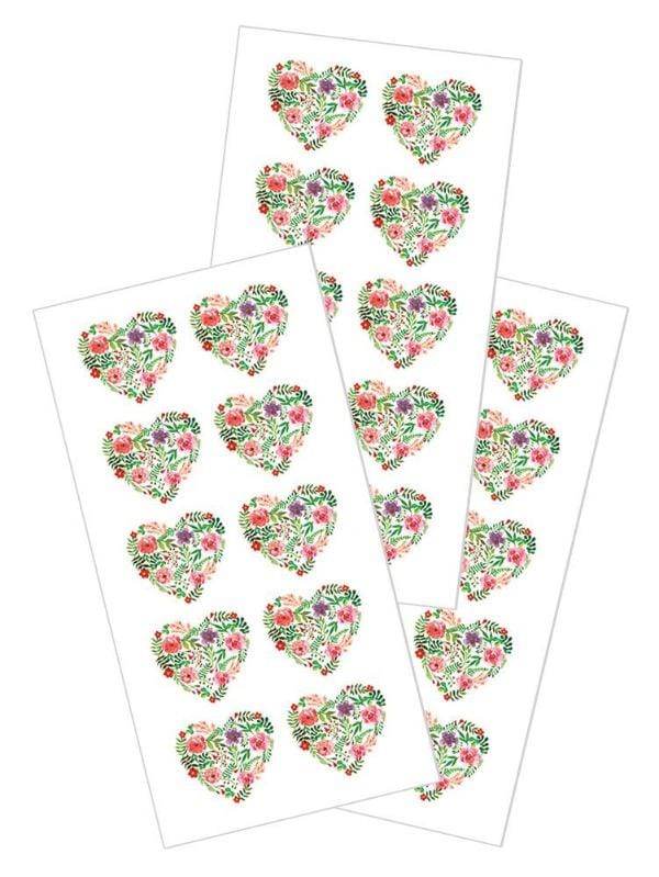  Decorative Stickers - Floral Hearts、mySite、ghnorth