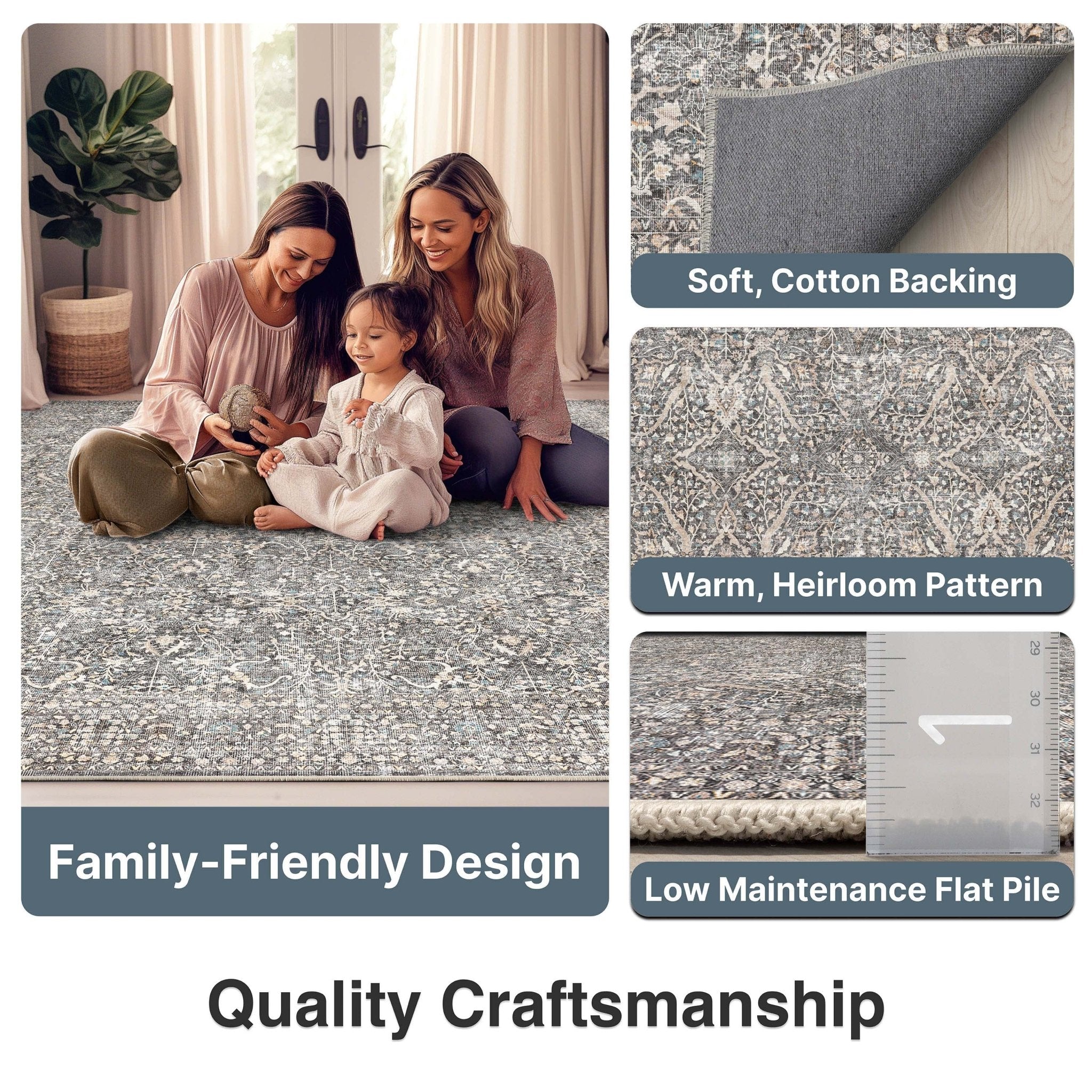 Isolde Vintage Persian Oriental Flat-Weave Rug、mySite、gigharbornorthrealestate