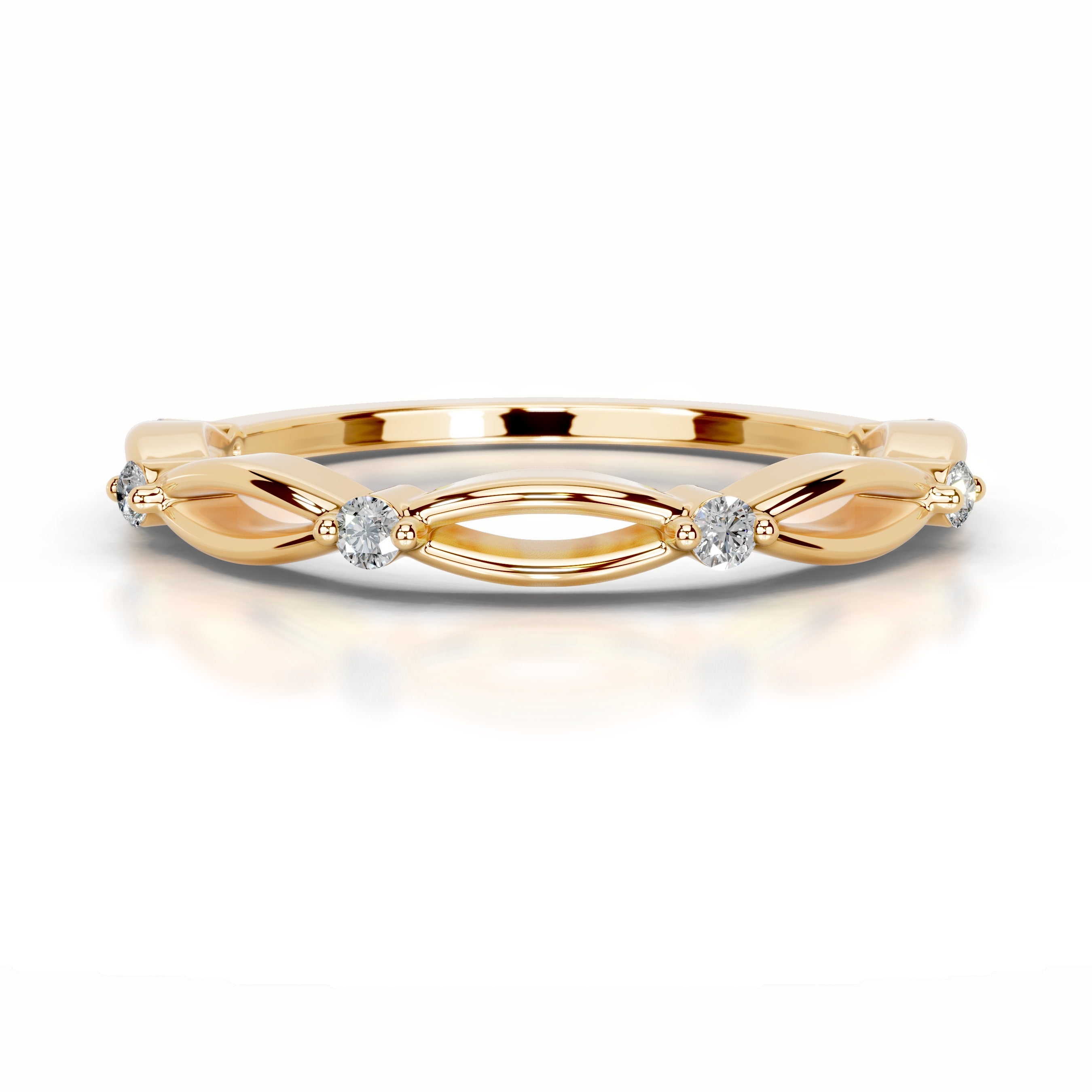 Laina Diamond Wedding band - 18K Yellow Gold、mySite、hinf8tx79