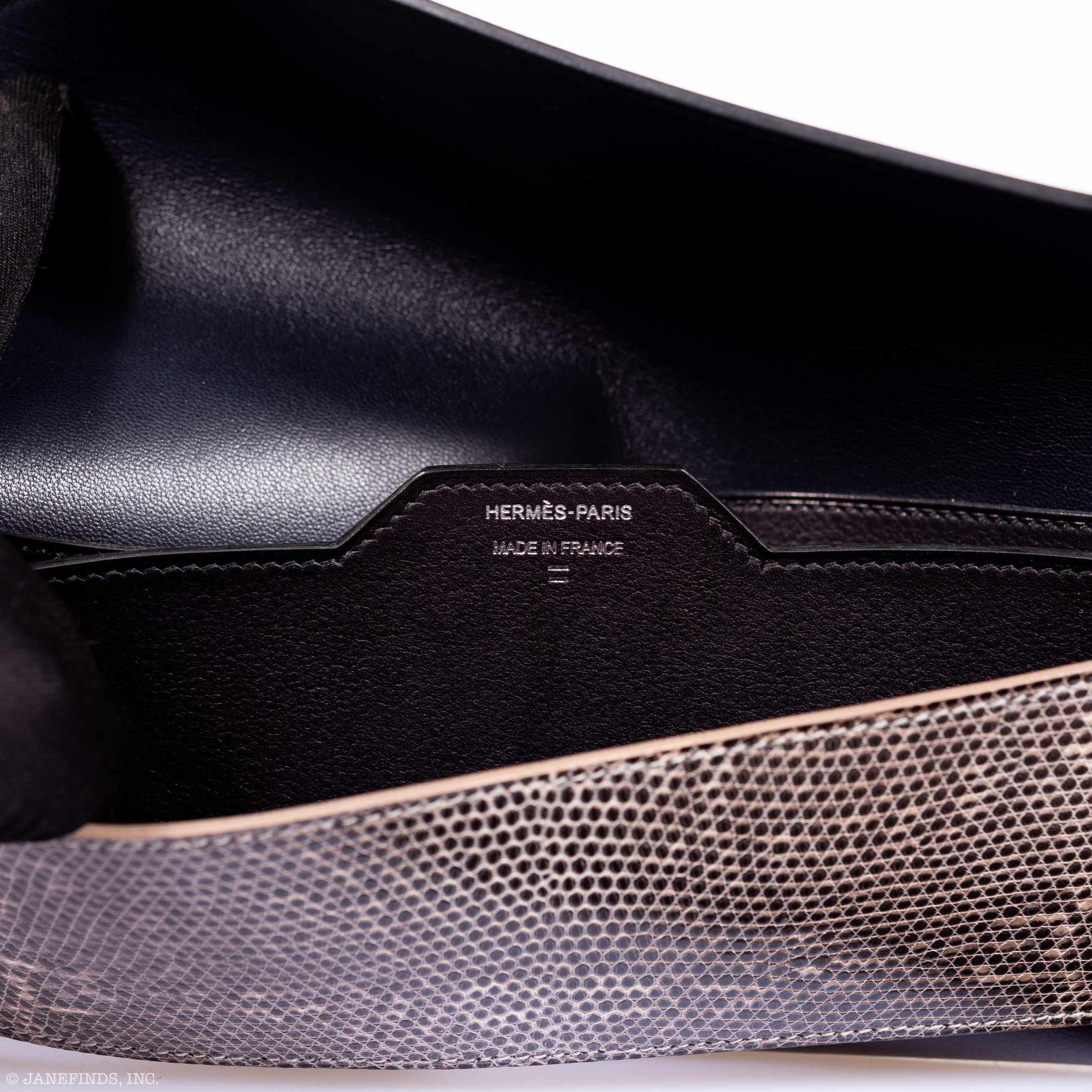 Hermès Bleu Indigo Evergrain & Lez Lisse Lizard Portefeuille Passant Long、mySite、garminoutage.com