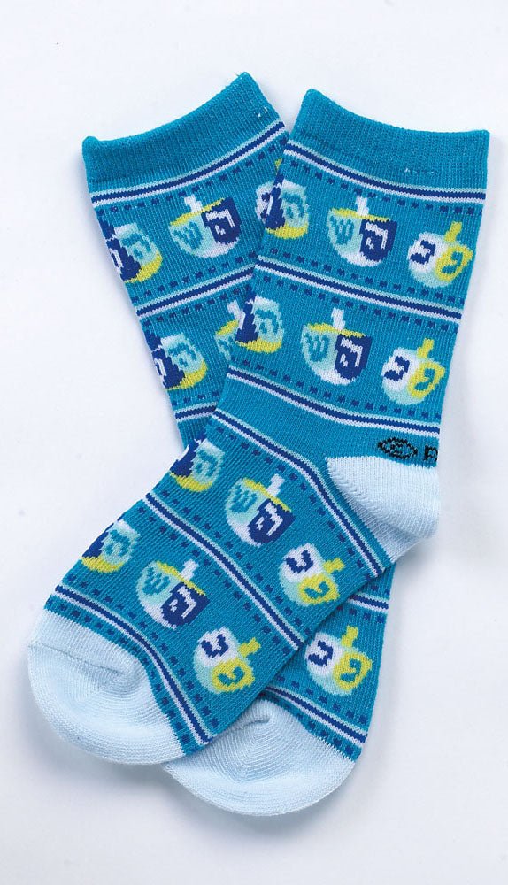  Hanukkah Kids Crew Socks, Dreidel Design、mySite、elrpsem3k