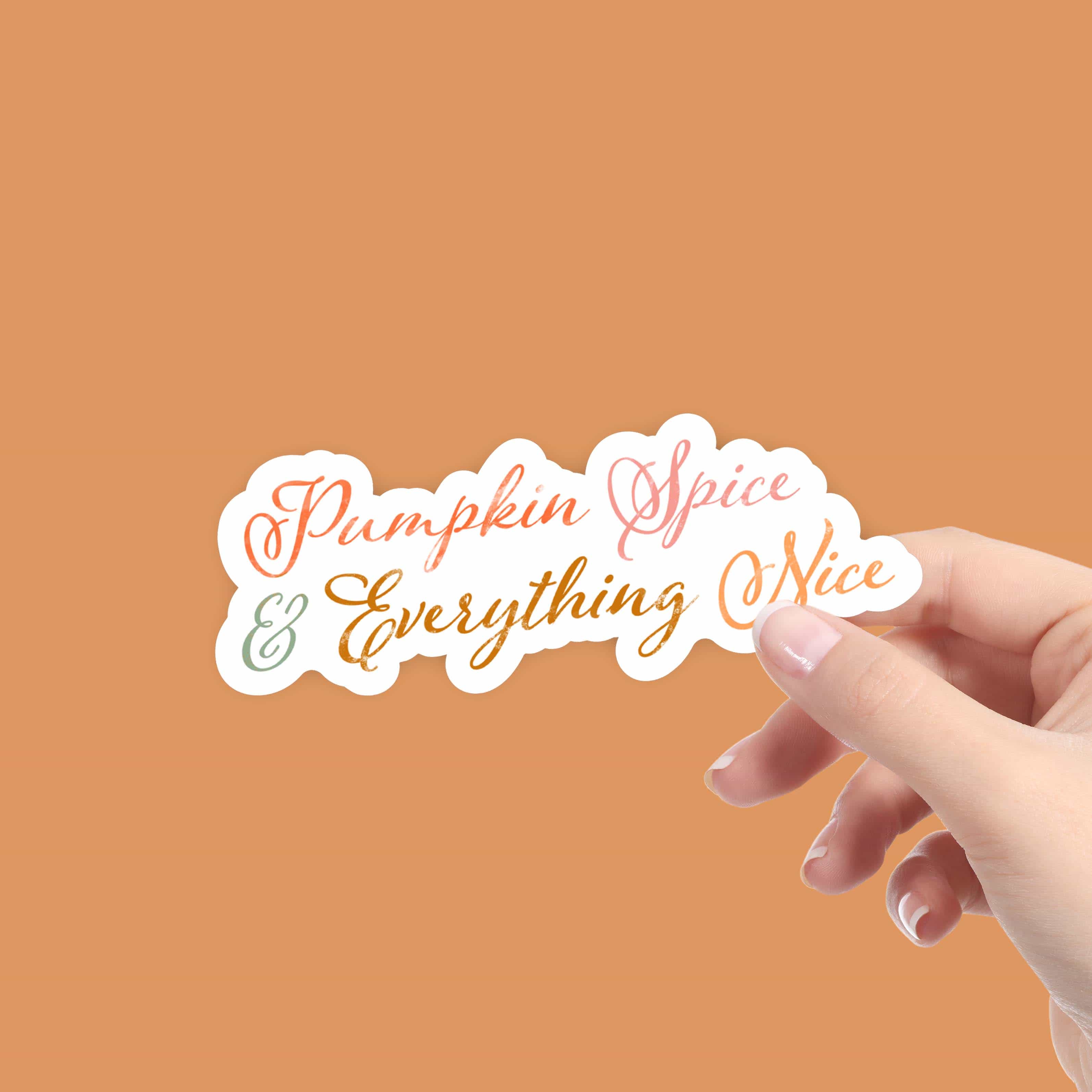  Pumpkin Kisses & Harvest Wishes - Multicolor Calligraphy Sticker、mySite、ghnorth