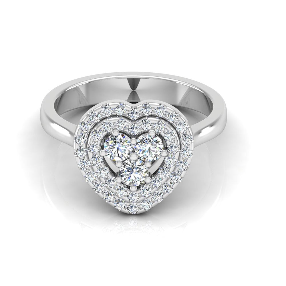 Heart Halo Brilliant Moissanite Engagement Ring、mySite、hinf8tx79