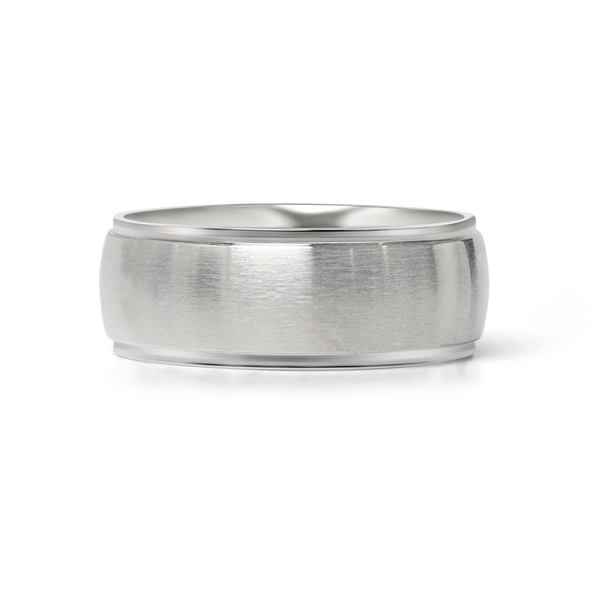 Stainless Steel Blank Ring Wide Brushed Center Polished Edge / CFR0001、mySite、dreamappss