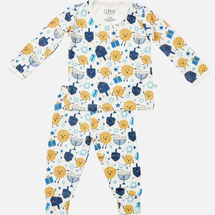 Baby and Kids Long Sleeve Hanukkah Pajamas Set - (12M - 6T)、mySite、topwebapps