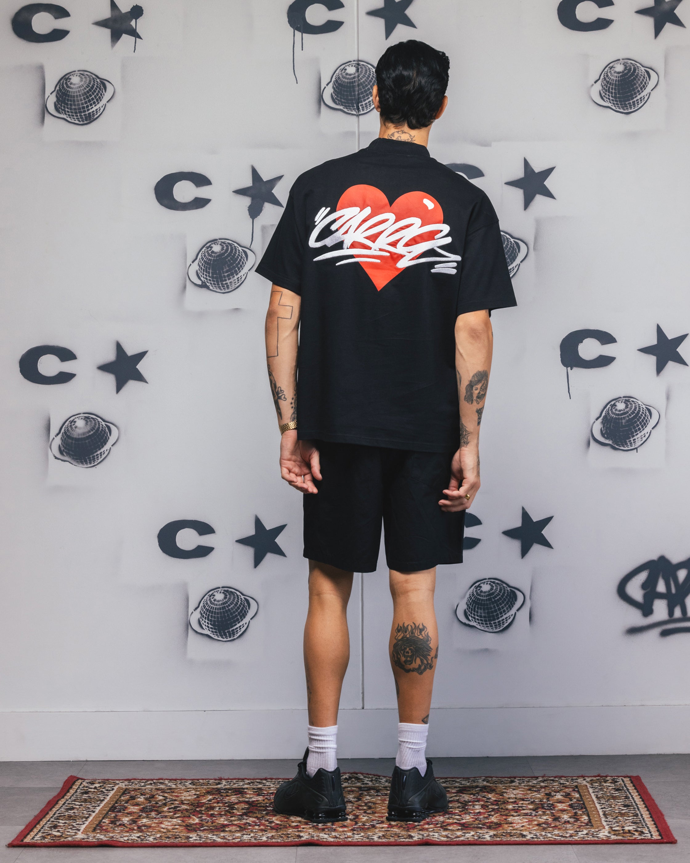 Carre Romance T-Shirt Black、mySite、zt4zffjzw