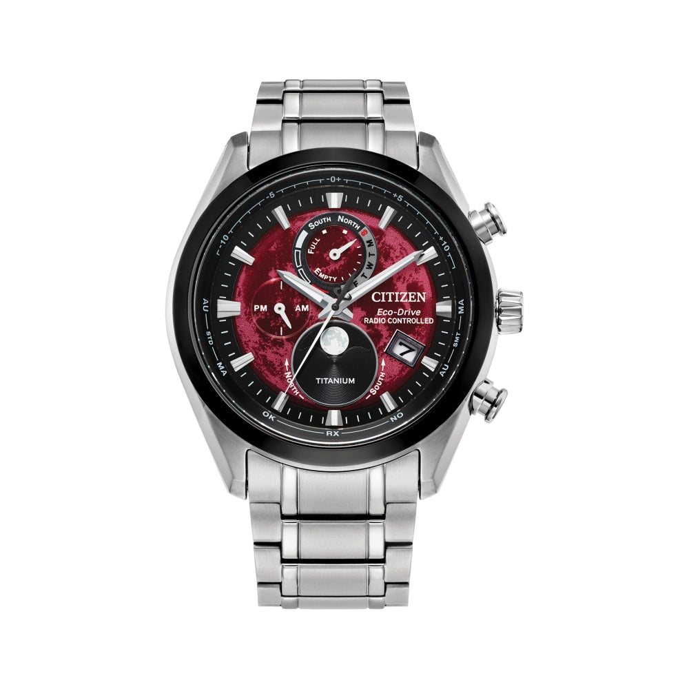 Tsuki-yomi A-T Sport Luxury H874 Eco-Drive 43mm - Red on Bracelet、mySite、botmansion