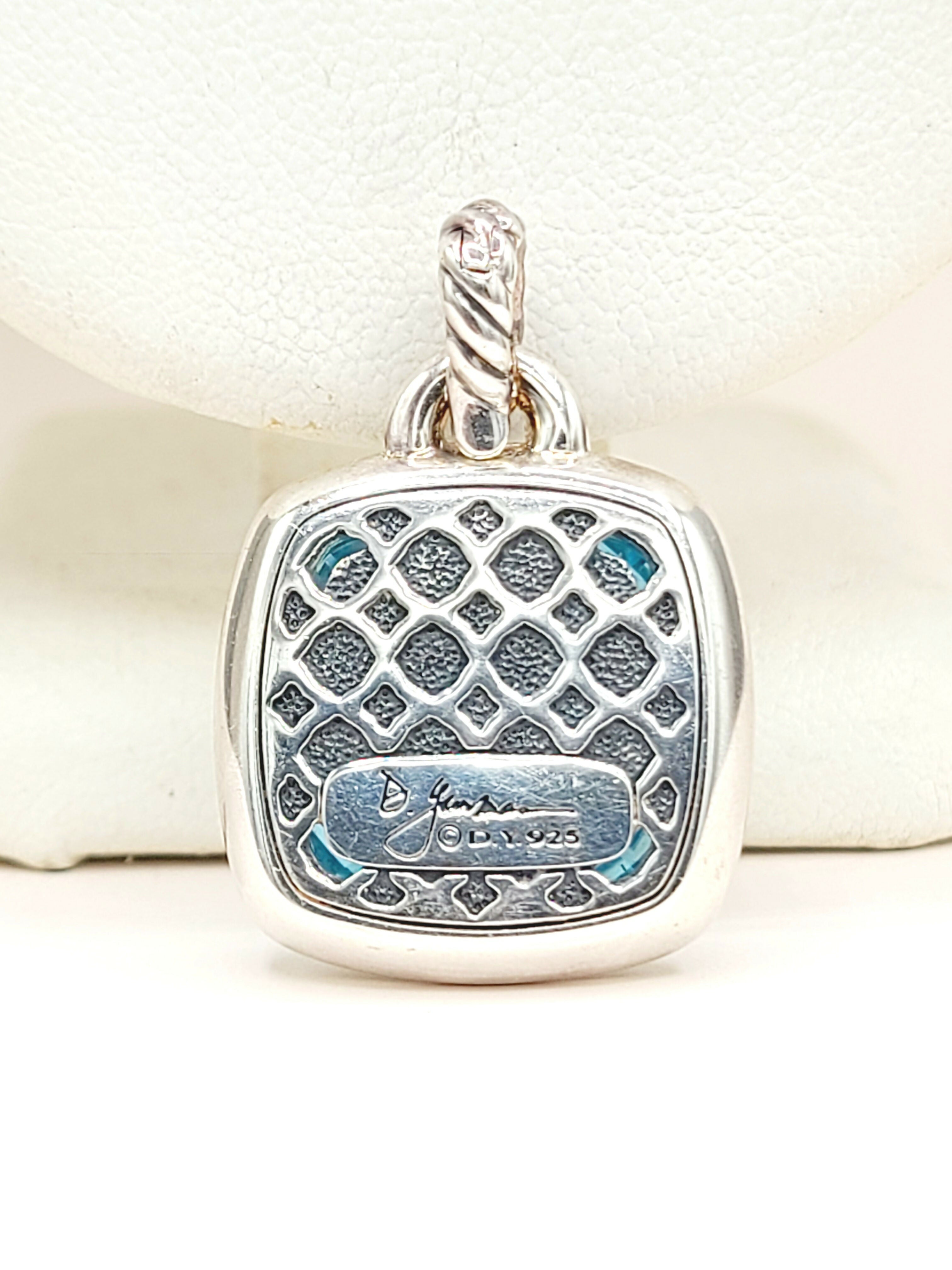 David Yurman Albion Pendant 17mm Blue Topaz & Diamonds、mySite、hinf8tx79