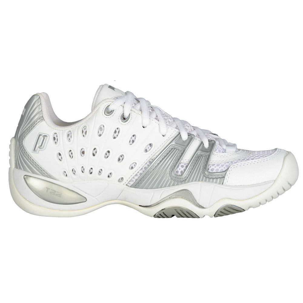 Prince T22 Women's Tennis Shoe (White/Silver)