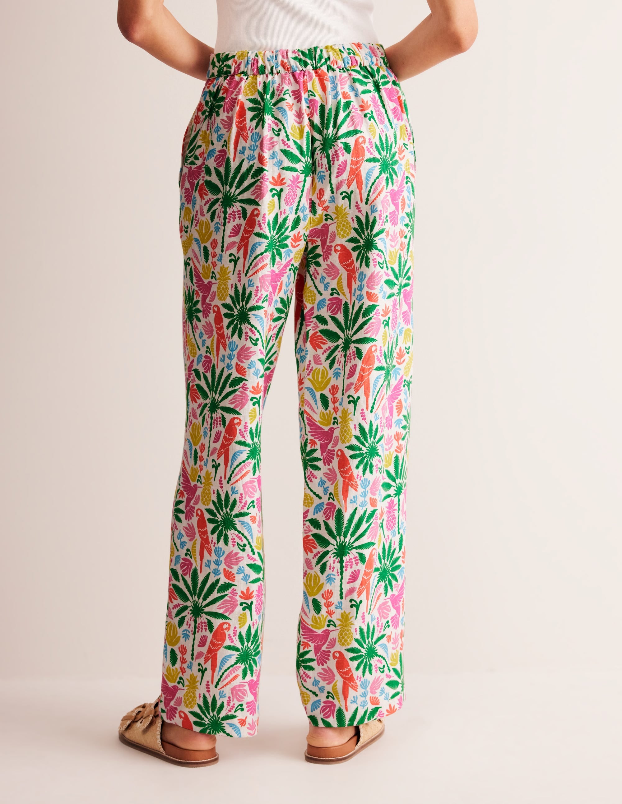  Hampstead Linen Trousers-Multi, Tropical Paradise、mySite、ashleygrahame