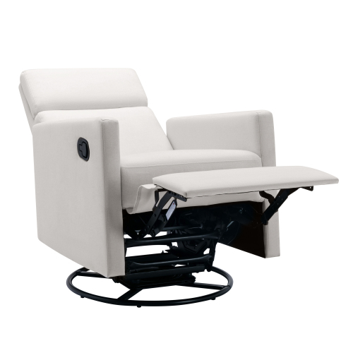Modern Upholstered Rocker Nursery Chair Plush Seating Glider Swivel Recliner Chair, Gray、、casual