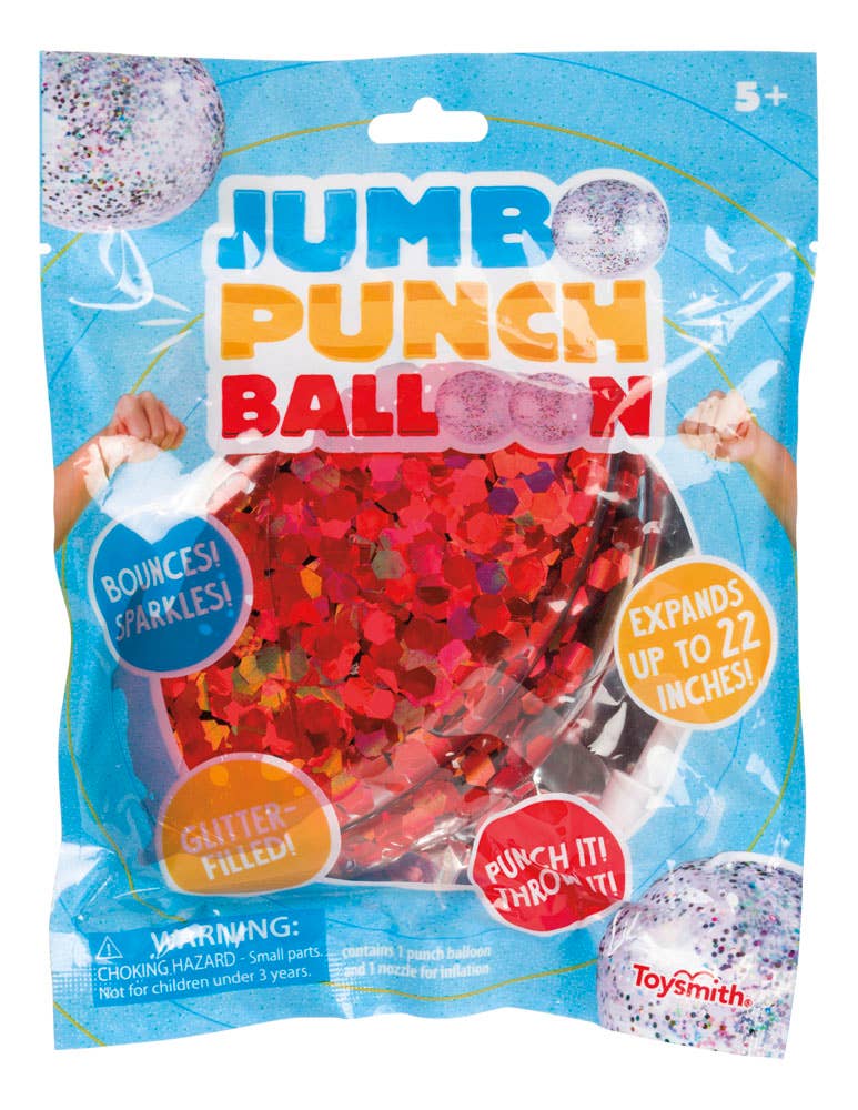 Glittery Jumbo 22 Punch Balloon, (Red, Blue, Silver)、mySite、g9winljtr