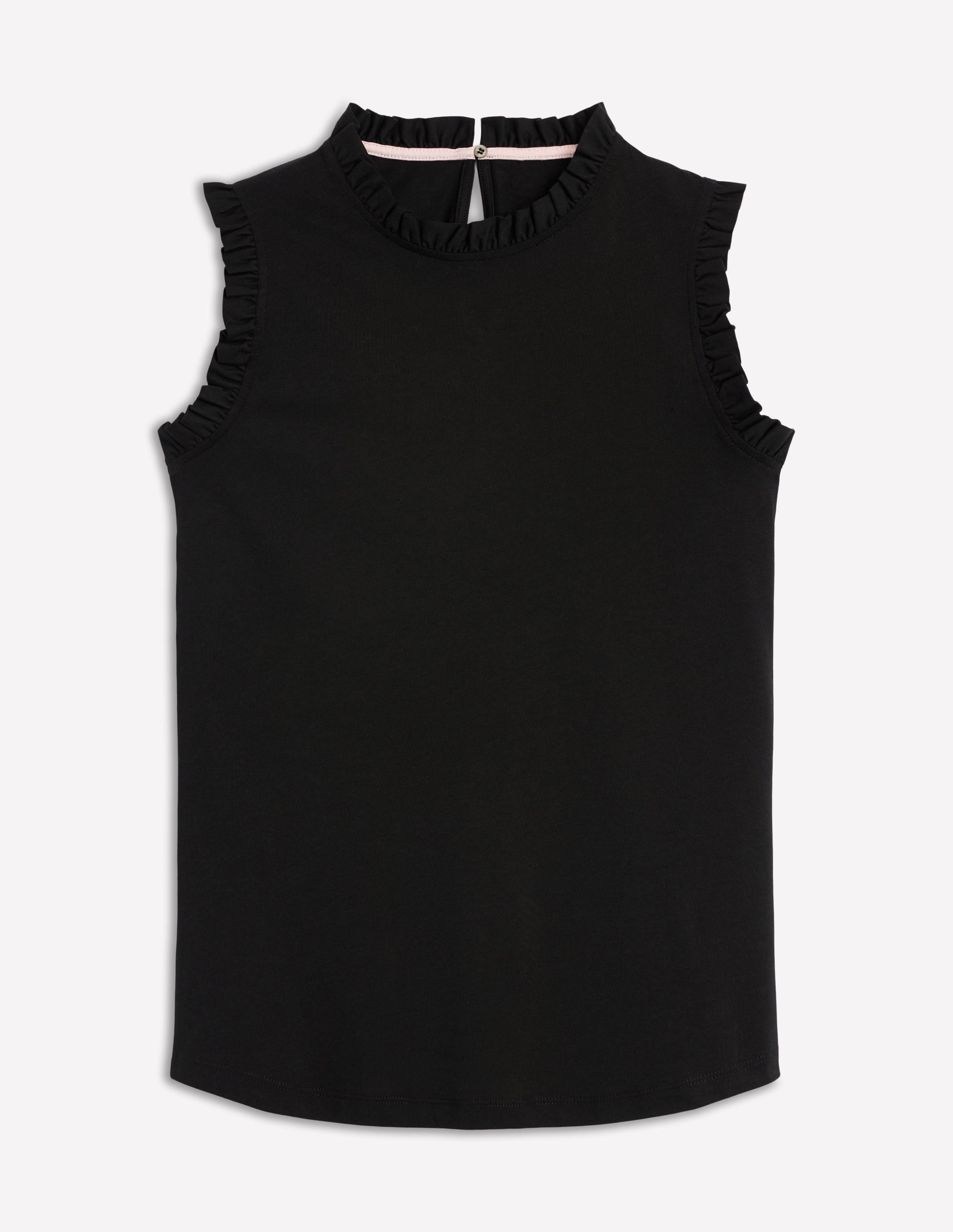  Supersoft Frill Detail Vest-Black、mySite、ashleygrahame
