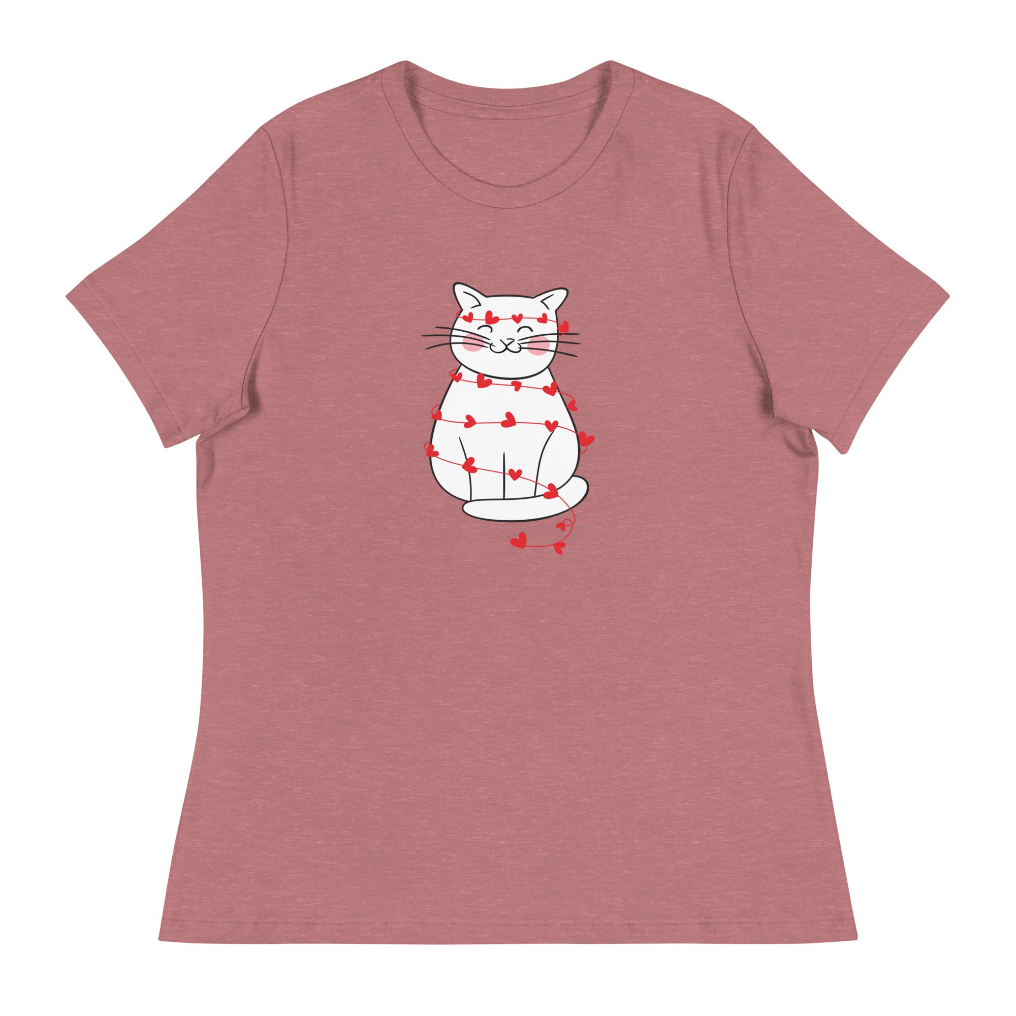 Wrapped in Love Kitty Women's Relaxed T-Shirt、mySite、camillekostekn