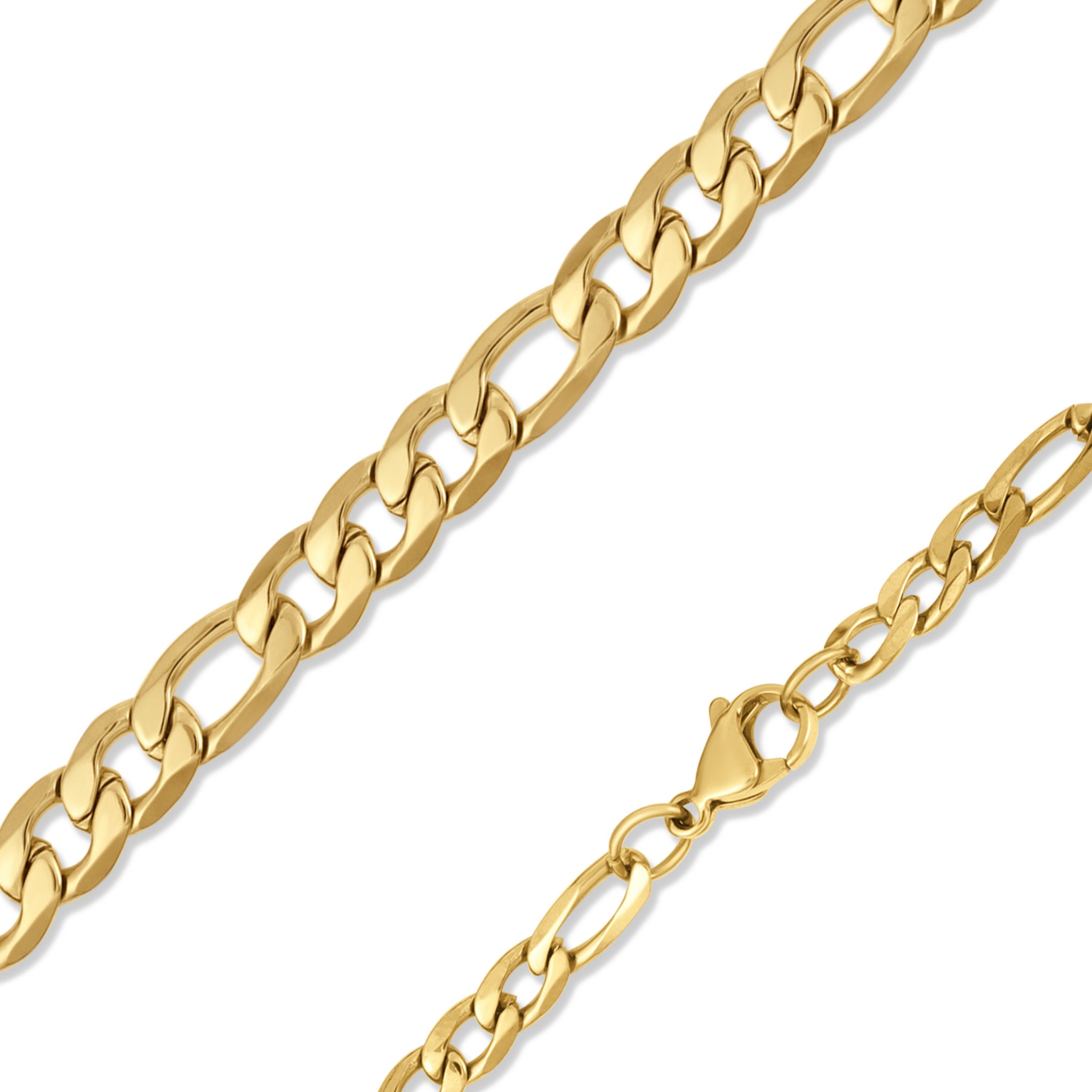 18K Gold PVD Stainless Steel Figaro Chain Necklace / CHN9600、mySite、dreamappss