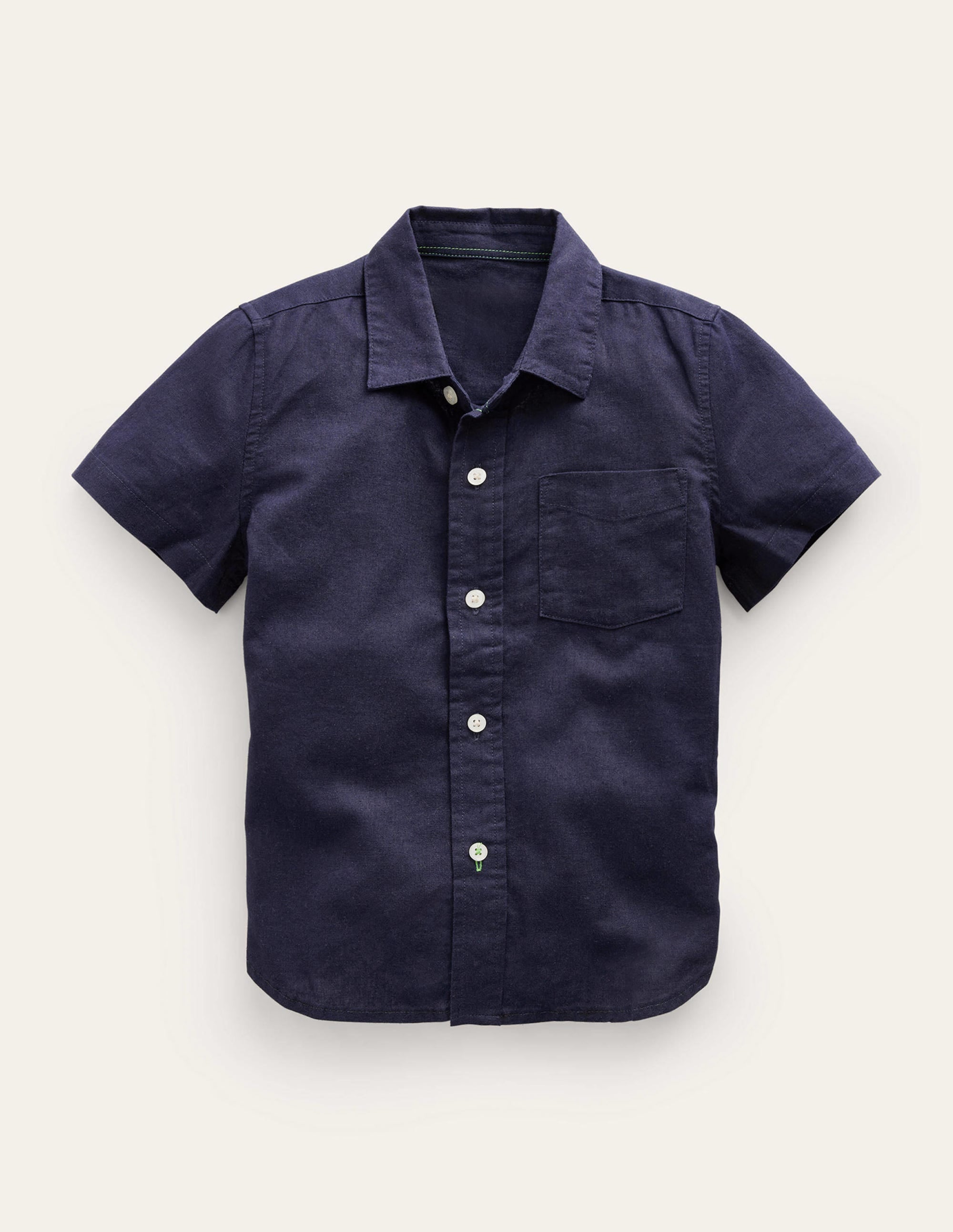  Cotton Linen Shirt-Navy、mySite、ashleygrahame