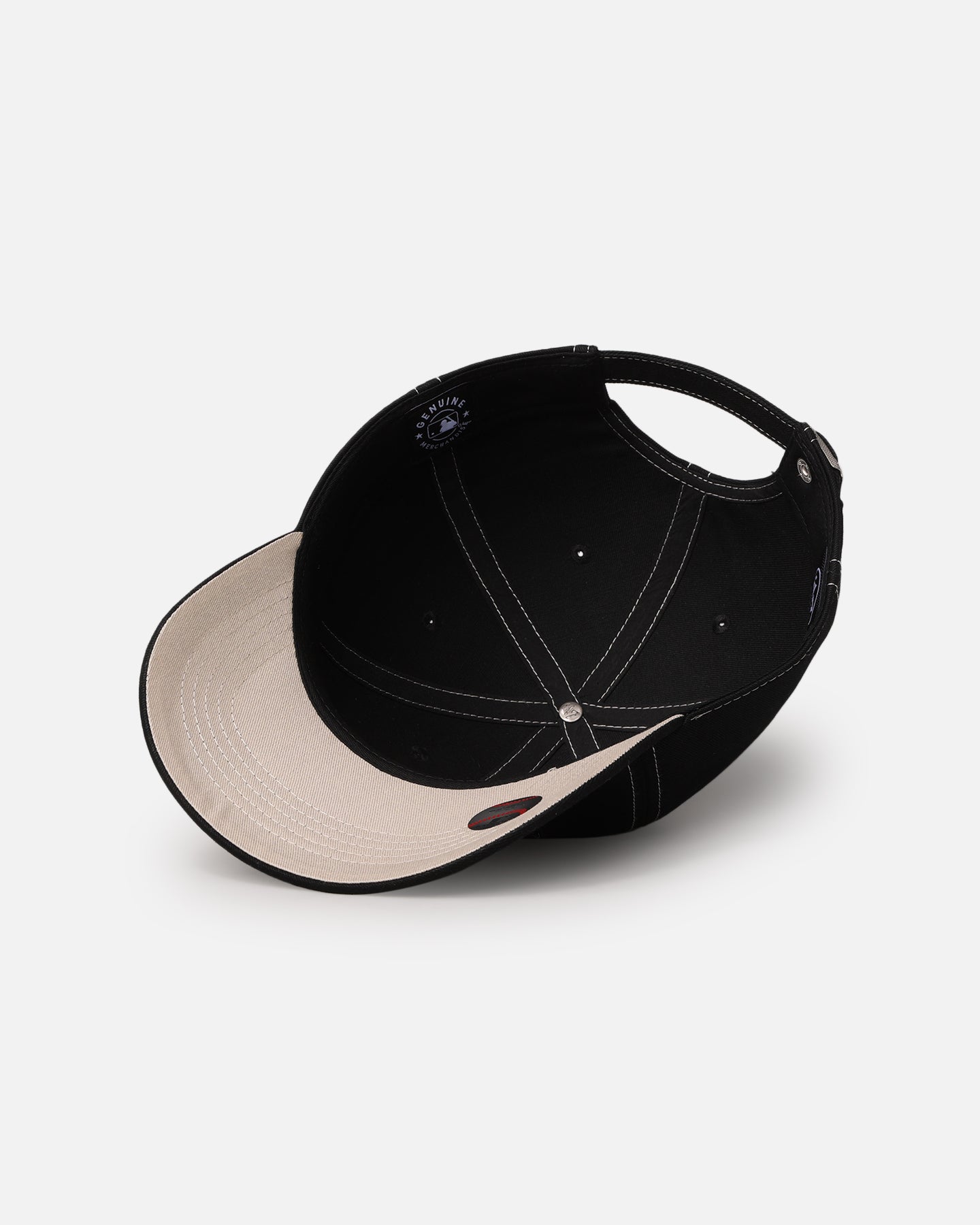 47 Brand Los Angeles Dodgers 'Contrast Stitch' 47 Clean Up Strapback Black/Bone、mySite、zt4zffjzw