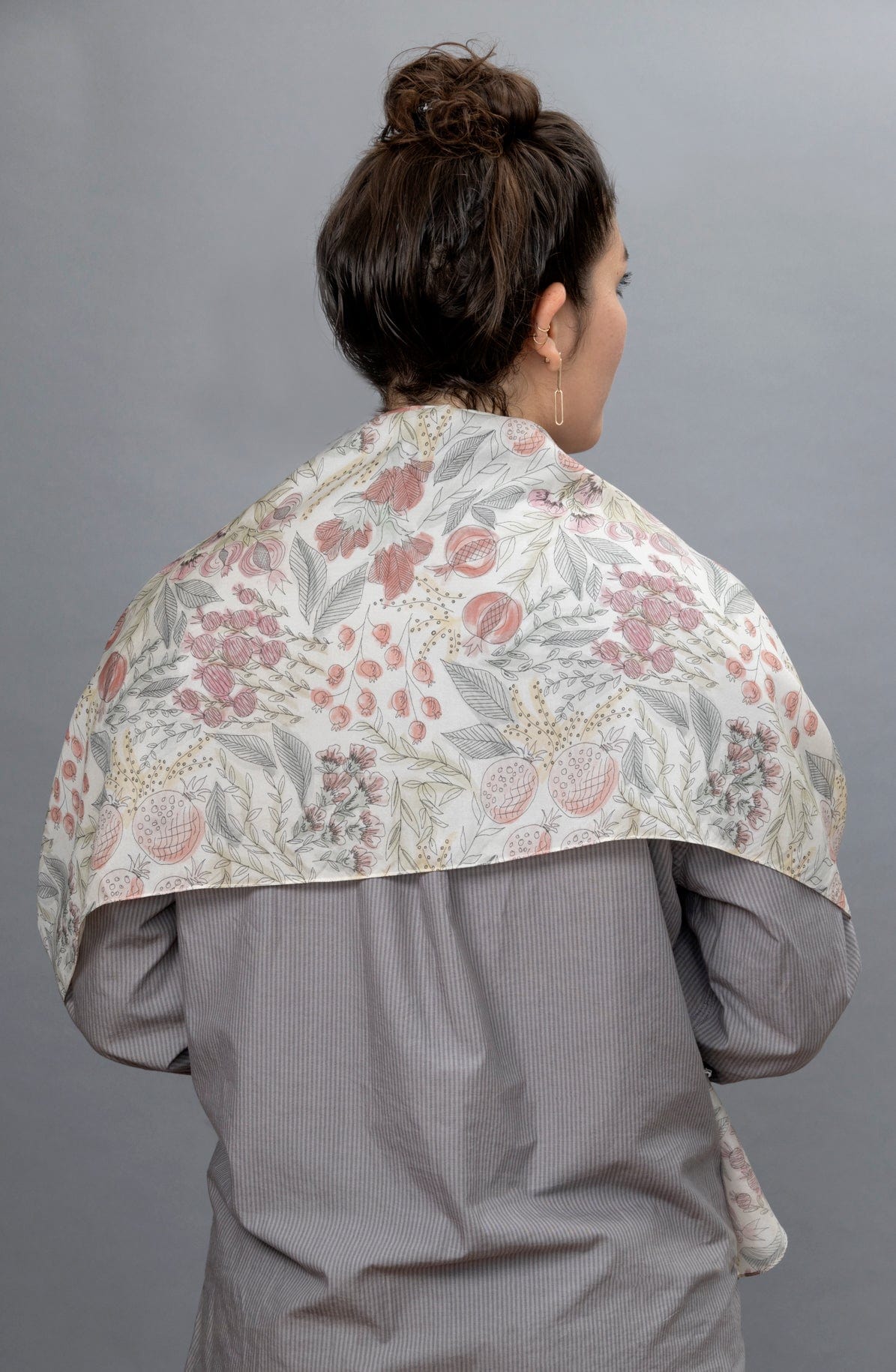 Watercolor Pomegranate Silk Tallit - Choice of Brown or Peach Letters、mySite、topwebapps