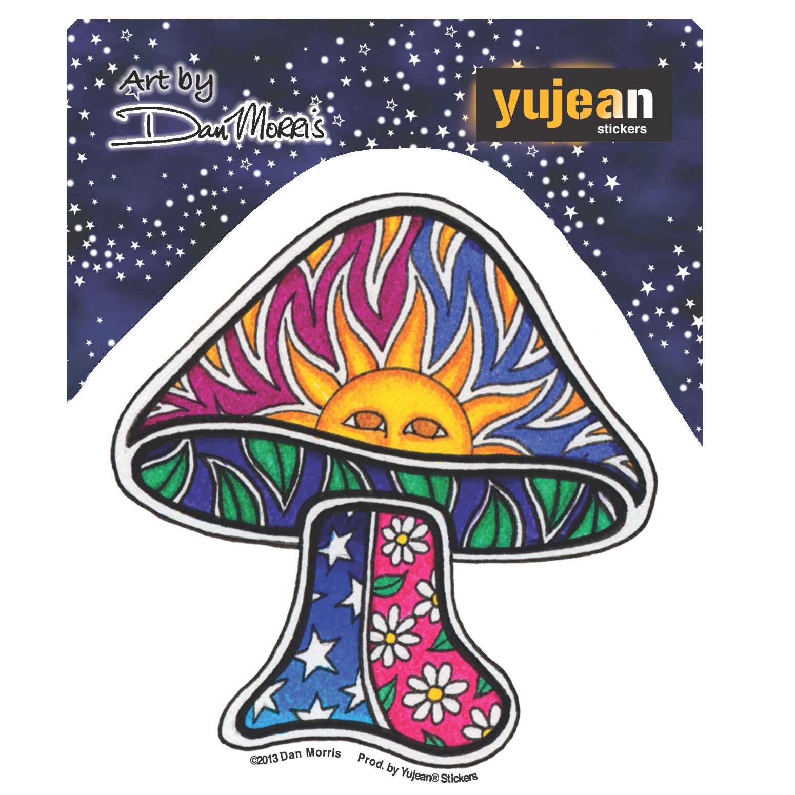  Beautiful Mushroom Vinyl Sticker Decal、mySite、ghnorth
