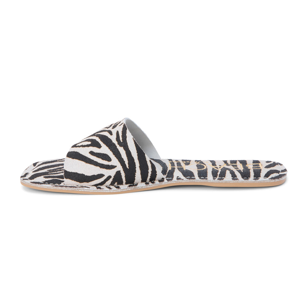 Bali Zebra Print Slide Flat Sandals、mySite、gtrtttuynbv