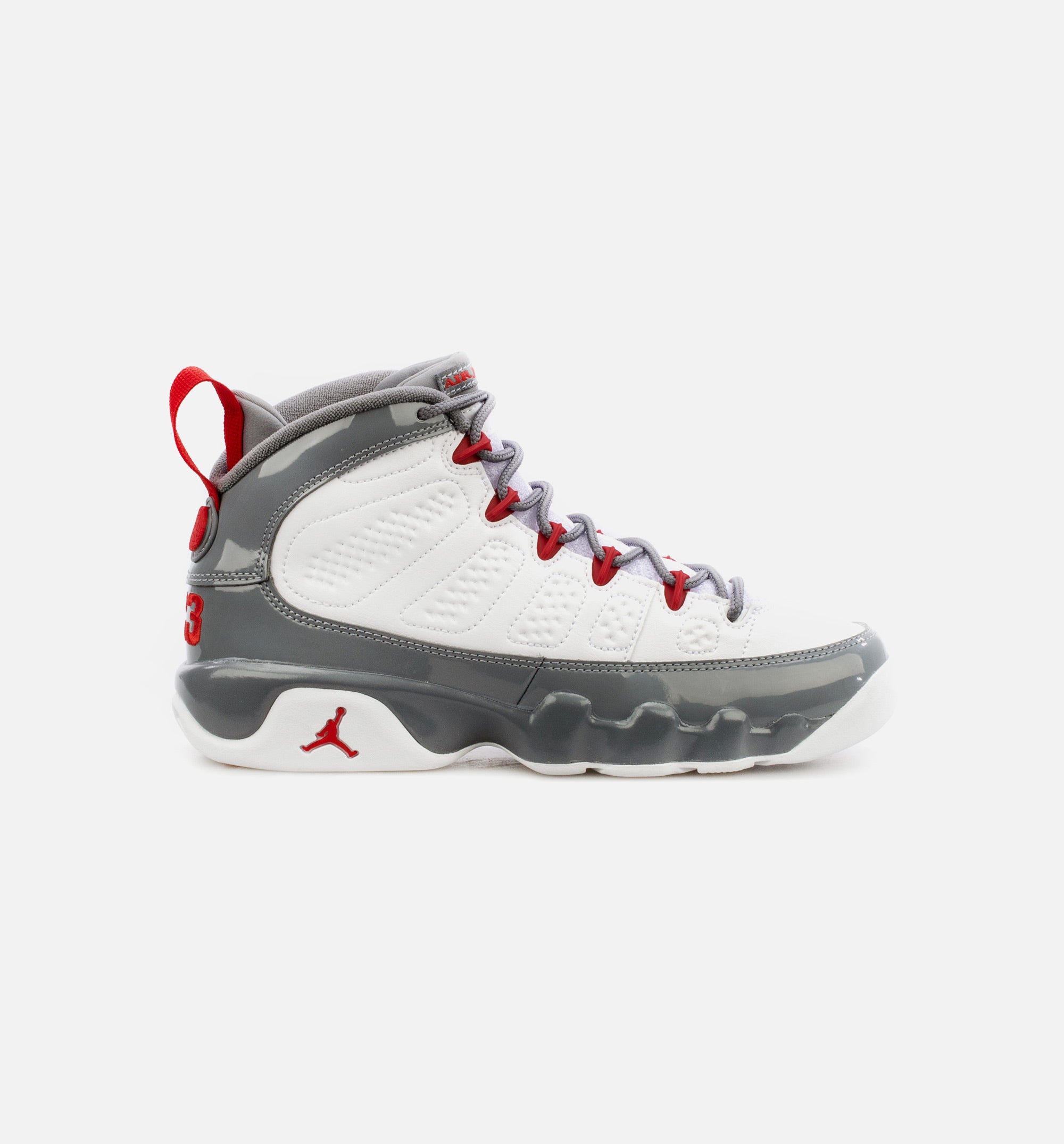 Air Jordan 9 Retro Fire Red Grade School Lifestyle Shoe - White/Red Free Shipping、mySite、dreamappss