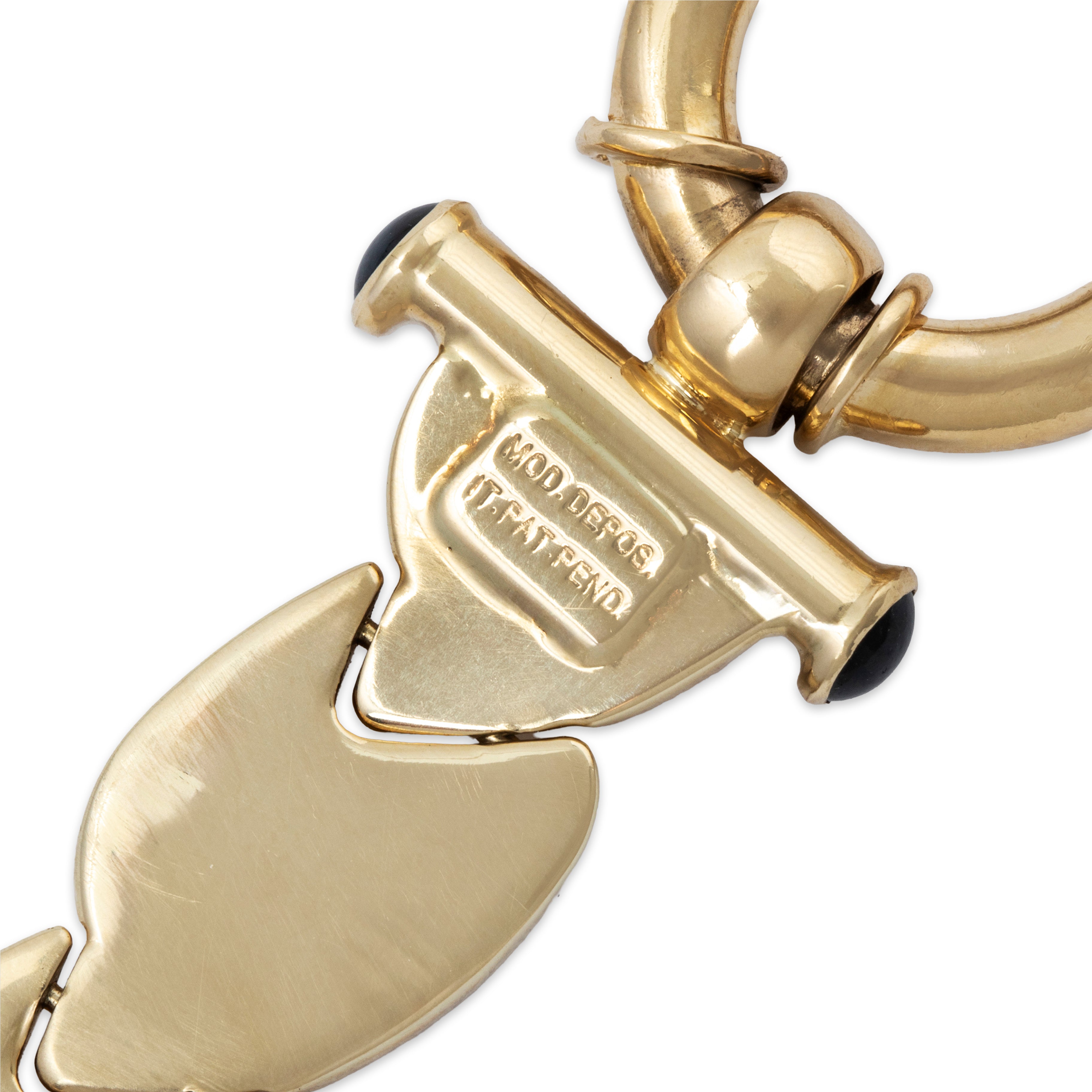 Vintage Italian 14k Yellow Gold 1.2cttw Dark Blue Sapphire Bracelet 6.75、mySite、hinf8tx79