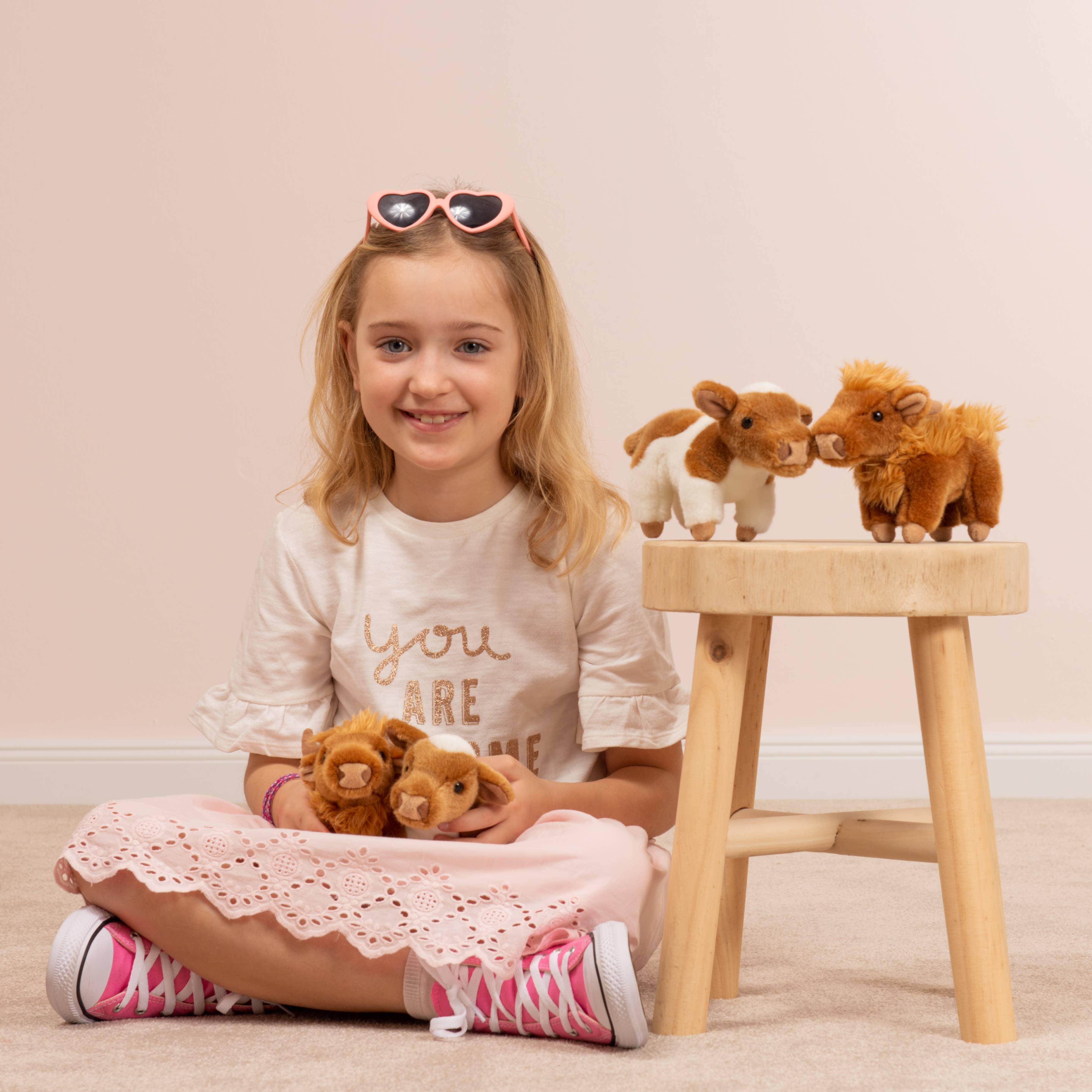 Plush Cute Highland Cow Standing 17 cm by Teddy Hermann、mySite、g9winljtr