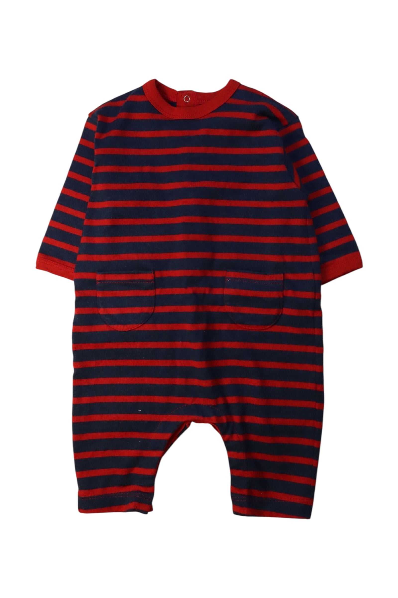Petit Bateau Striped Long Sleeve Romper - 3-6M、mySite、g9winljtr