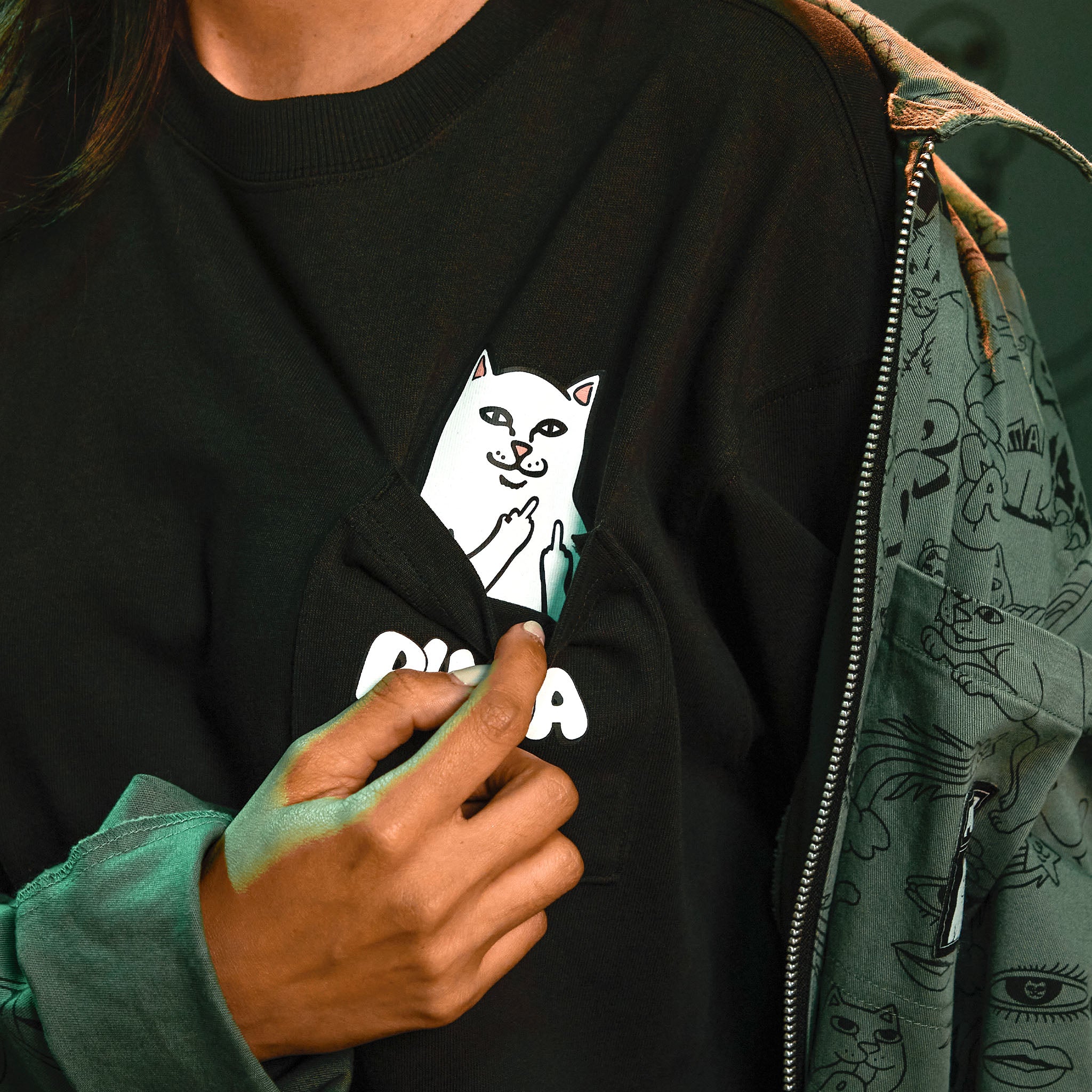  PUMA x RIPNDIP Lord Nermal Pocket Tee (Black)、mySite、merchandisen