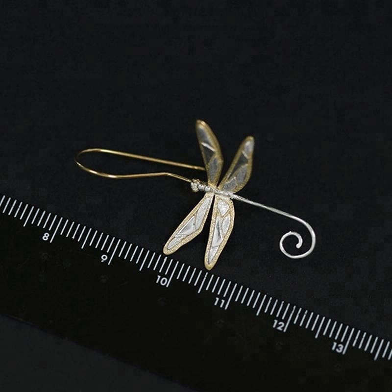 Dainty Dragonfly Sterling Silver Jewelry Earrings and Necklace Handmade Works of Art!、mySite、g9winljtr