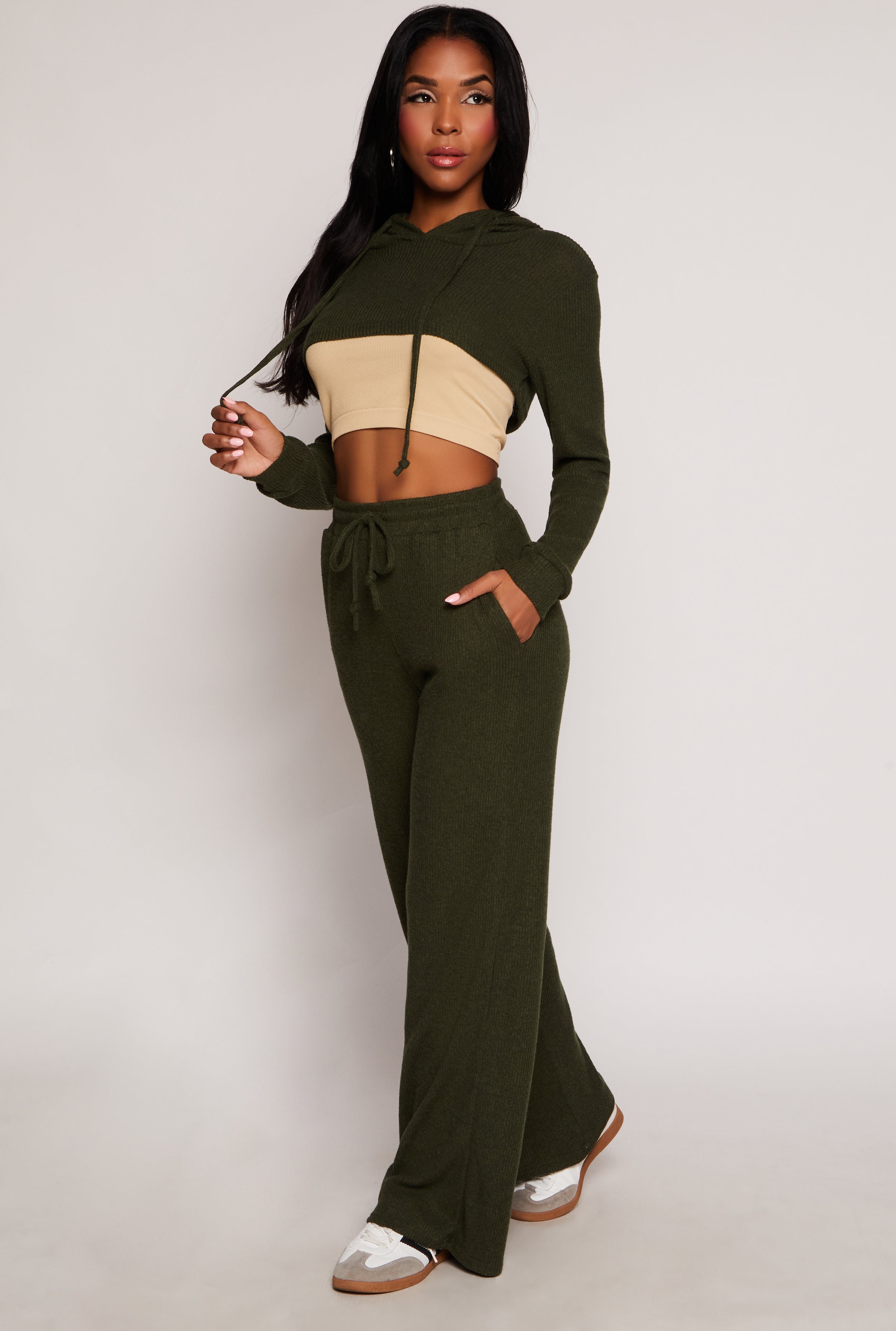 Daisy Ribbed Knit Hooded Shrug、mySite、camillekostekn