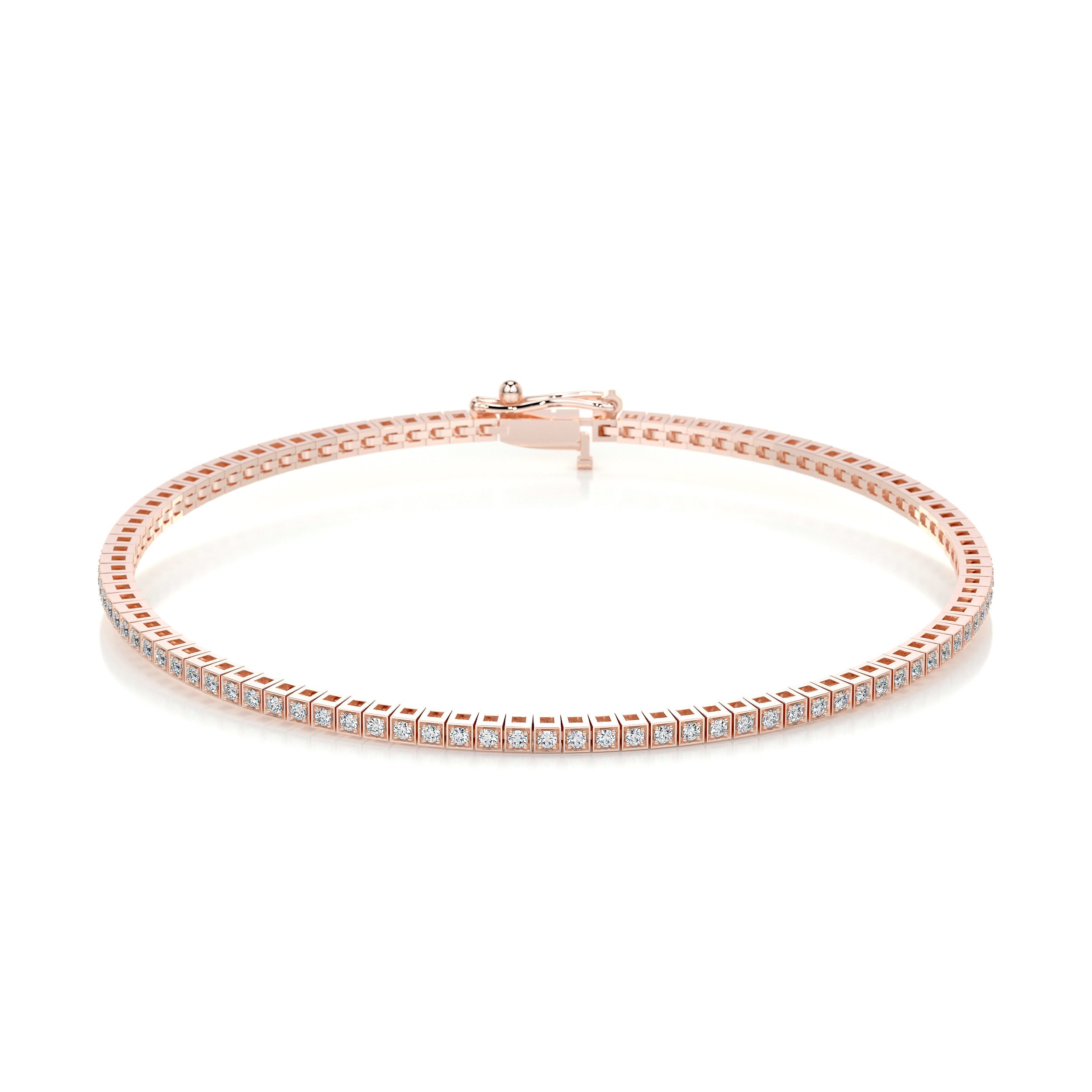 Georgina Diamond Lab Grown Tennis Bracelet (2.00 Carat) -14K Rose Gold、mySite、hinf8tx79