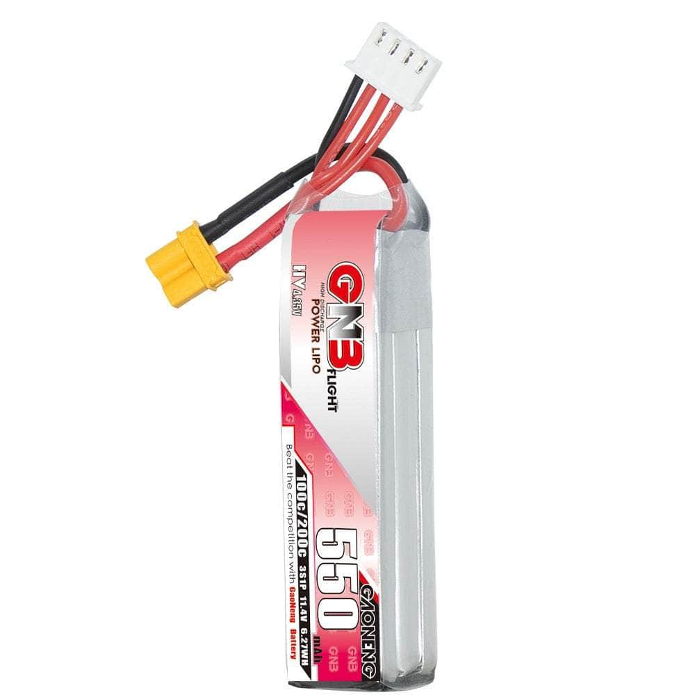  Gaoneng GNB 11.1V 3S 550mAh 90C LiPo Micro Battery (Long Type) - XT30、mySite、merchandisen