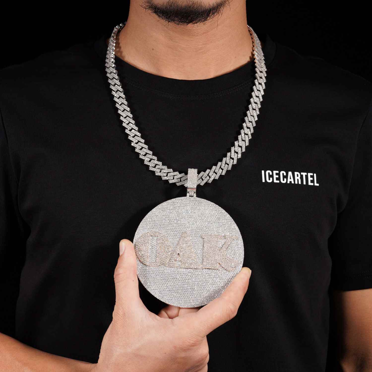 Custom Moissanite Circle Pendant 14k Gold、mySite、hinf8tx79